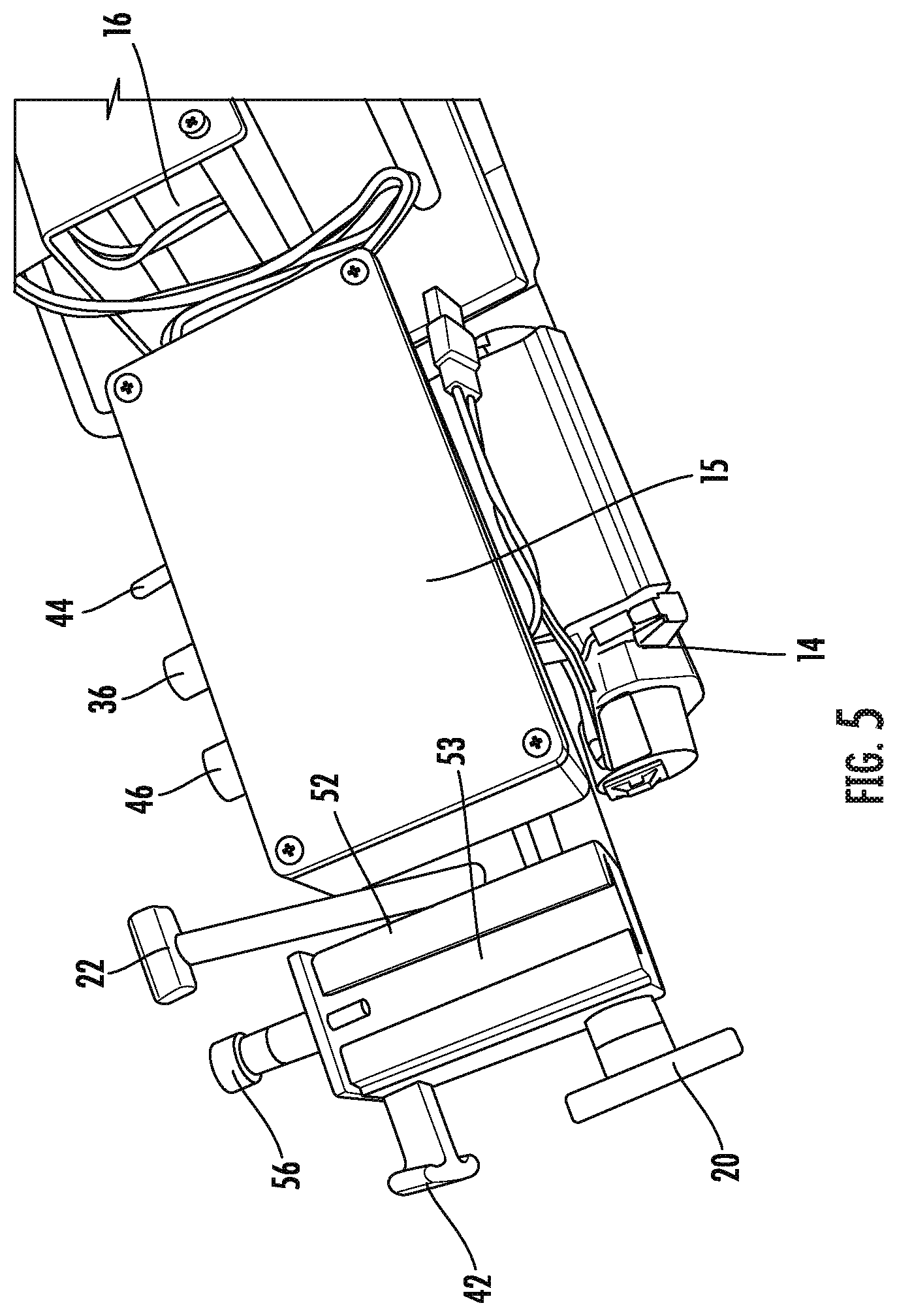Patent US12599520 Figure 5 – Electrical power assistance device for transport wheelchair