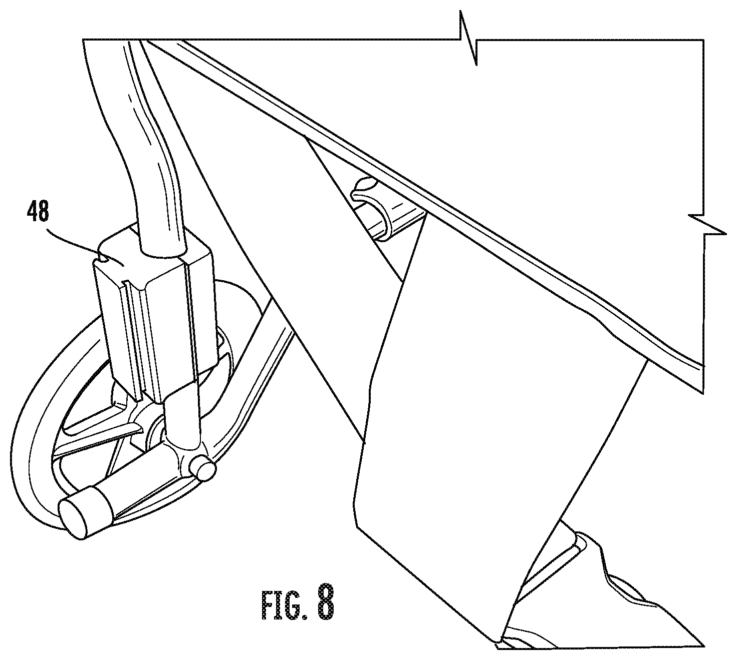 Patent US12599520 Figure 8 – Electrical power assistance device for transport wheelchair