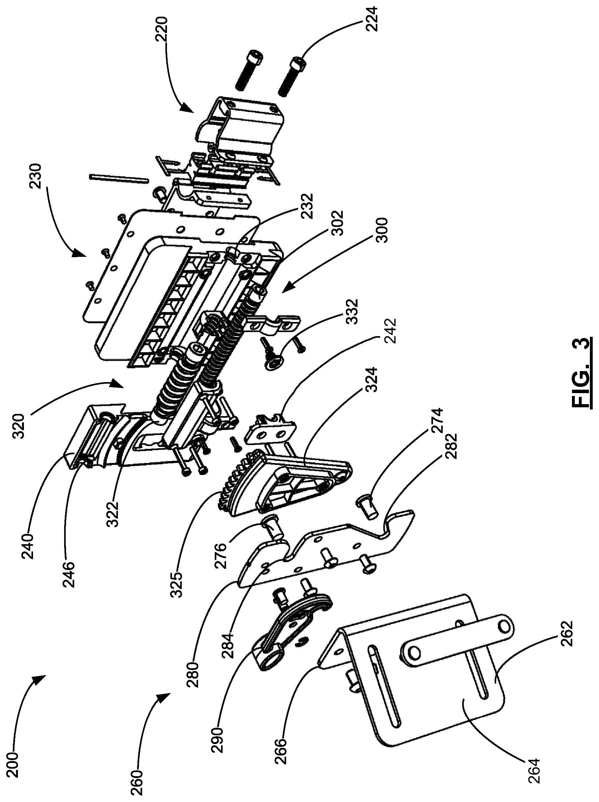 Patent US12599521 Figure 3 – Adjustment device for removably coupling a seatback to a seat