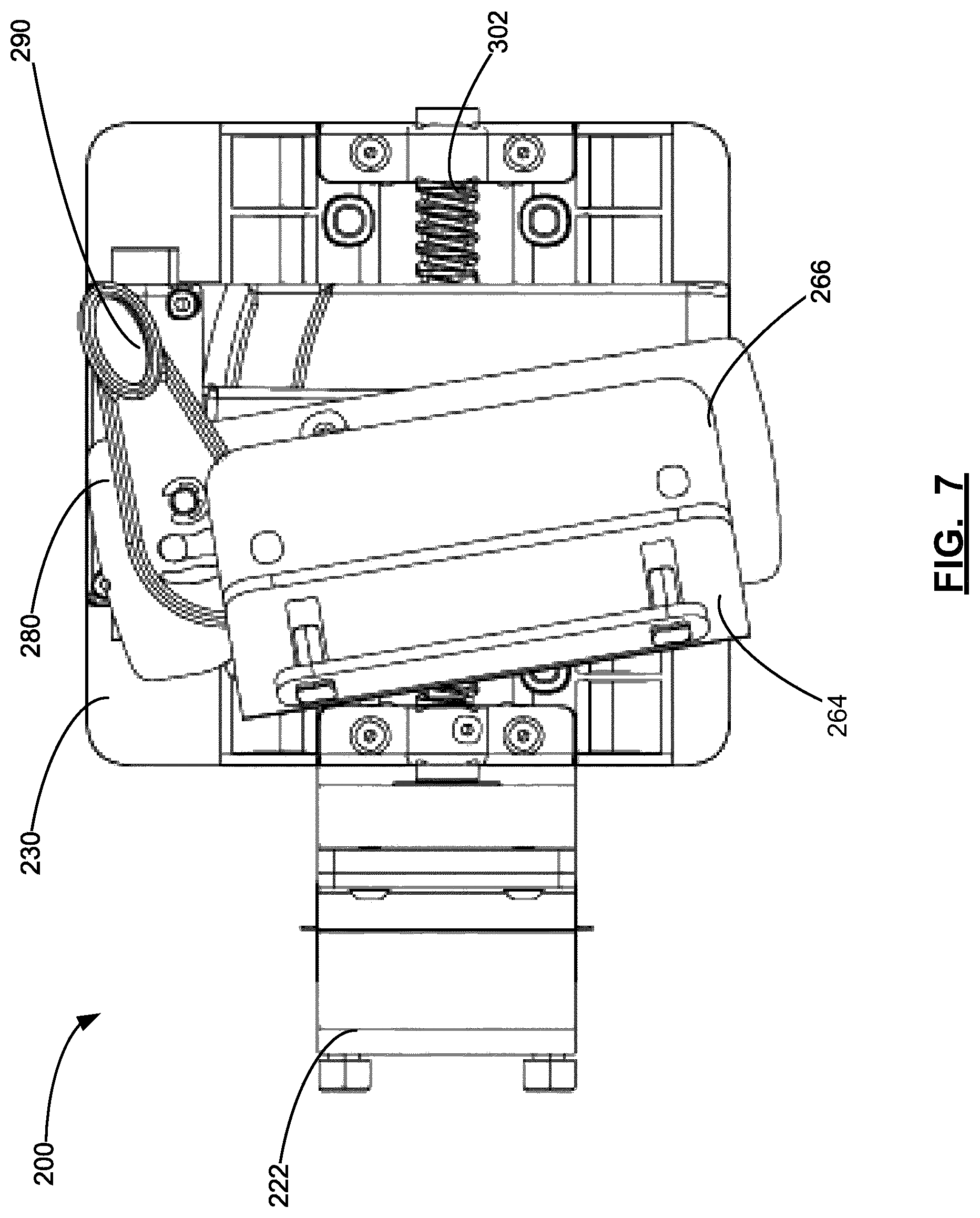 Patent US12599521 Figure 7 – Adjustment device for removably coupling a seatback to a seat
