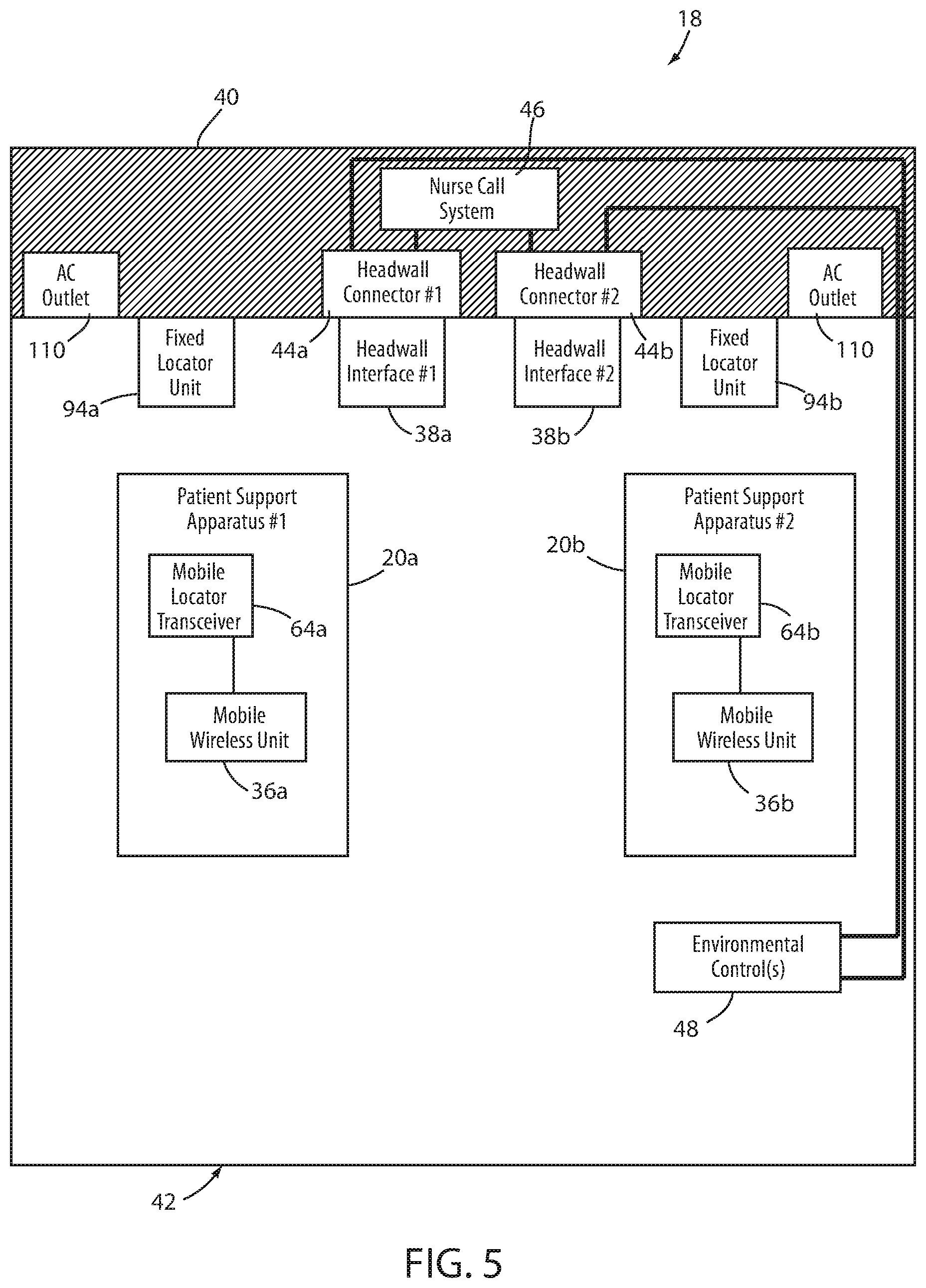 Patent US12599522 Figure 4 – Patient support apparatuses with wireless headwall communication