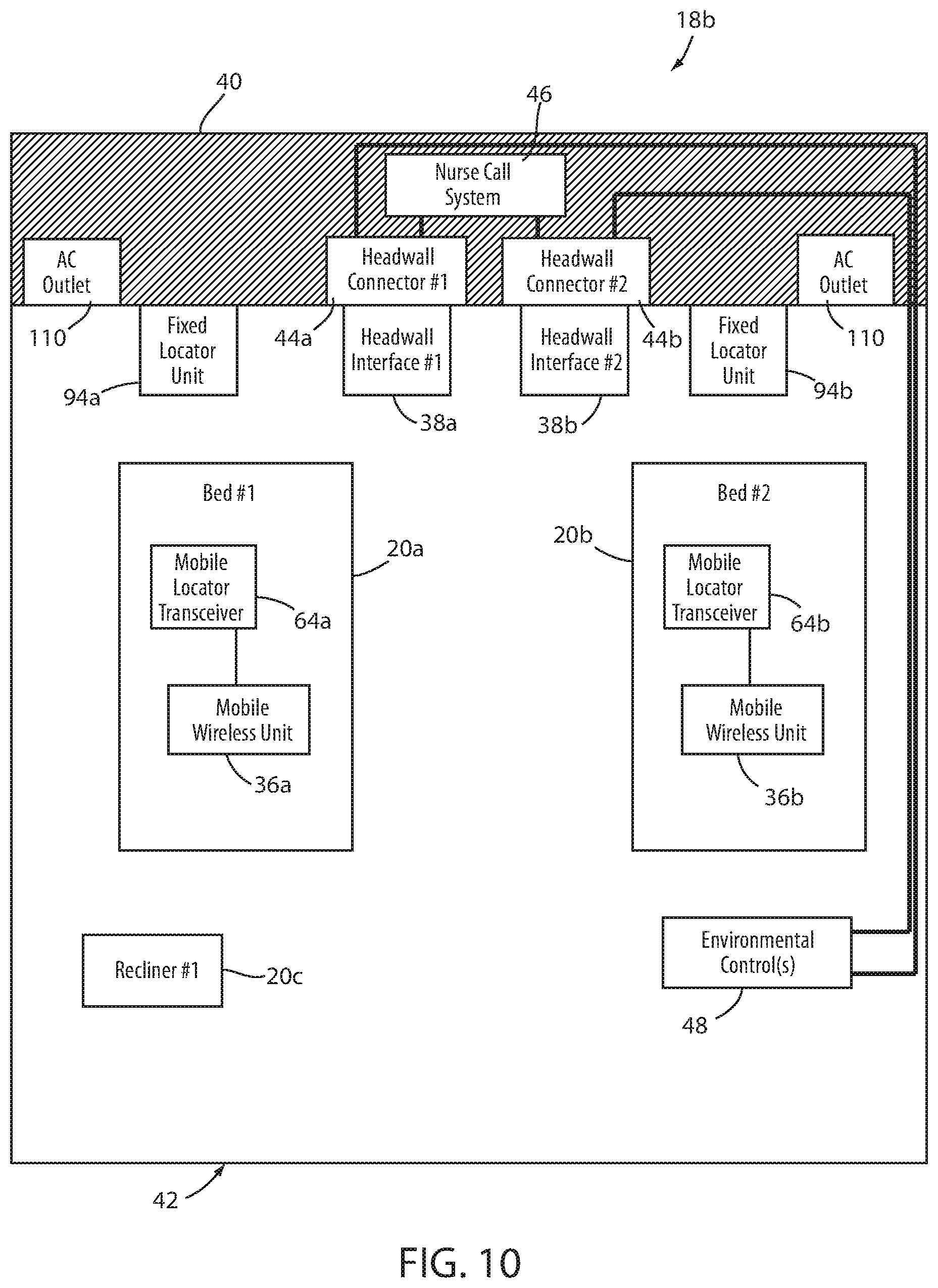 Patent US12599522 Figure 9 – Patient support apparatuses with wireless headwall communication