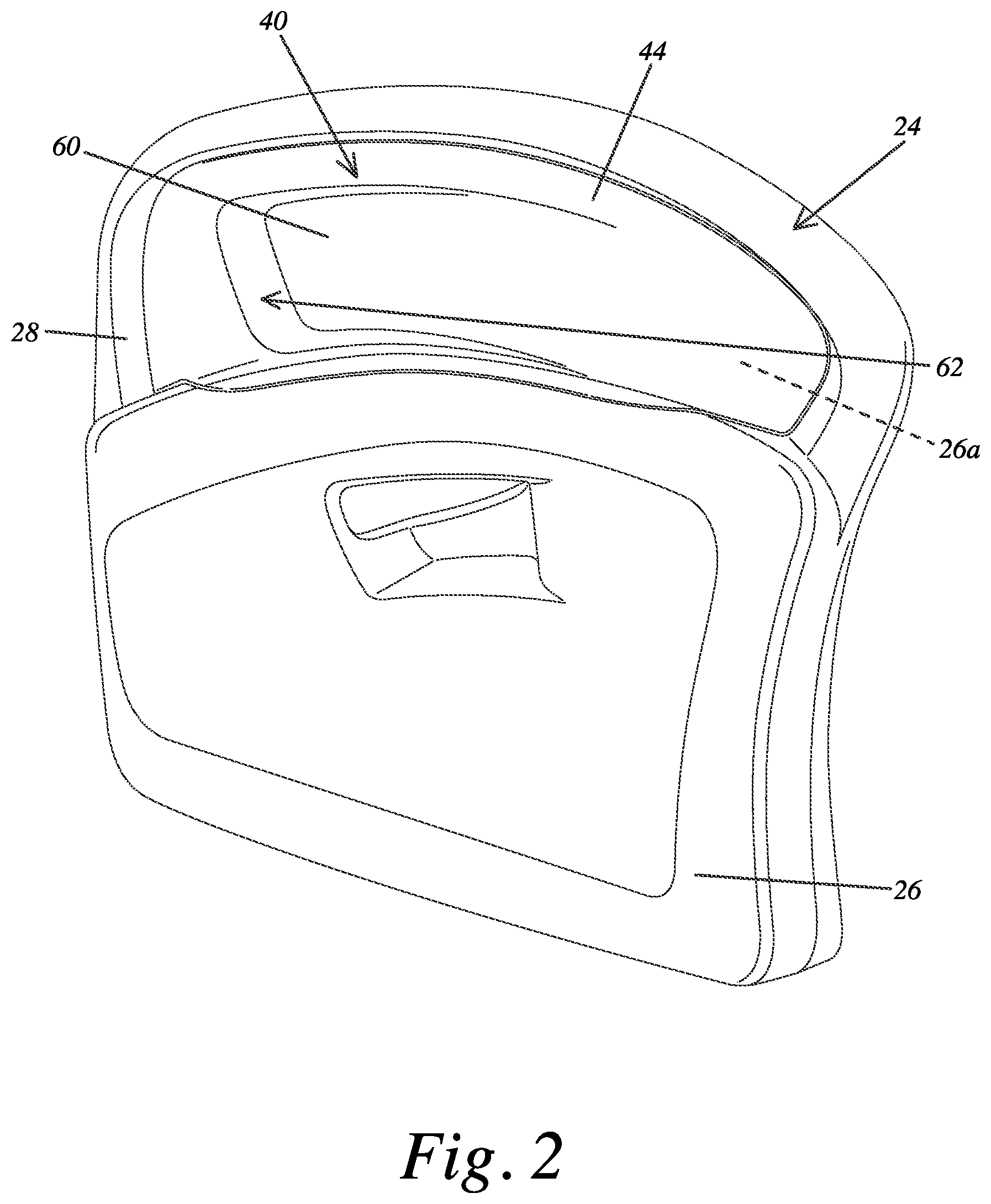 Patent US12599523 Figure 2 – Patient support apparatus with barrier
