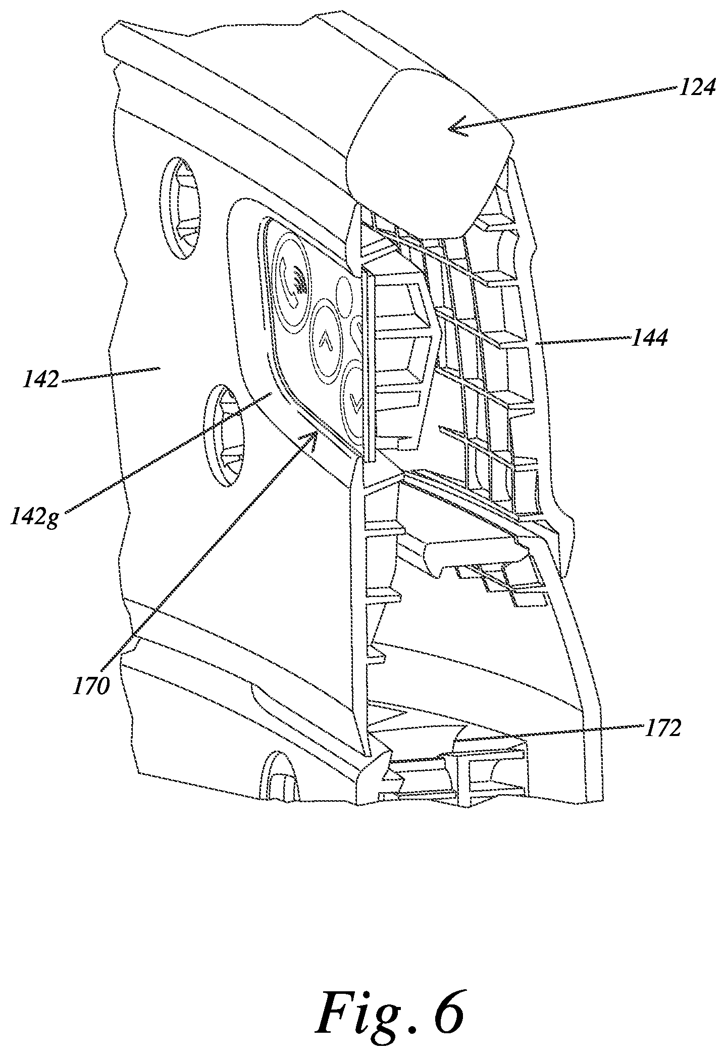 Patent US12599523 Figure 6 – Patient support apparatus with barrier