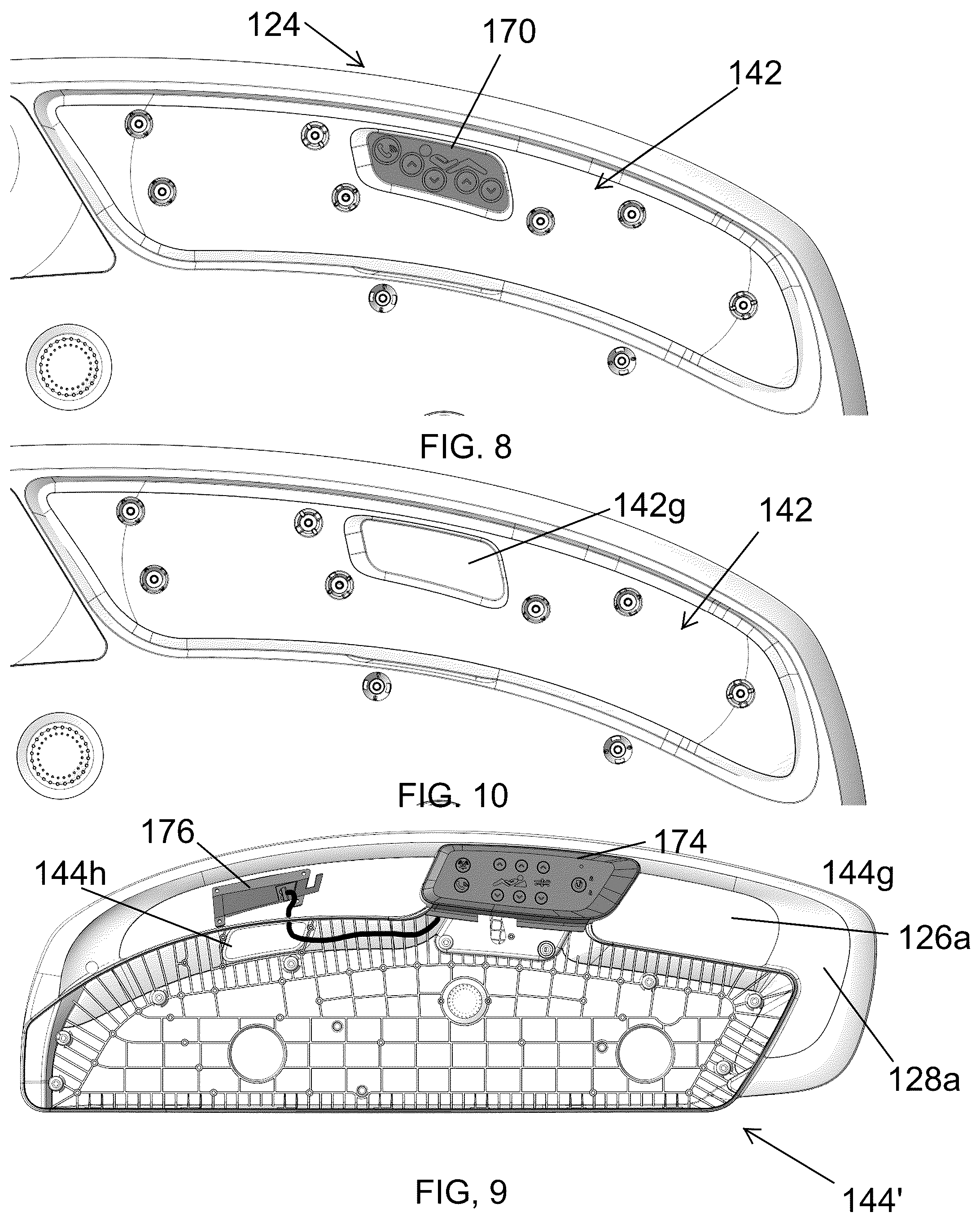 Patent US12599523 Figure 8 – Patient support apparatus with barrier