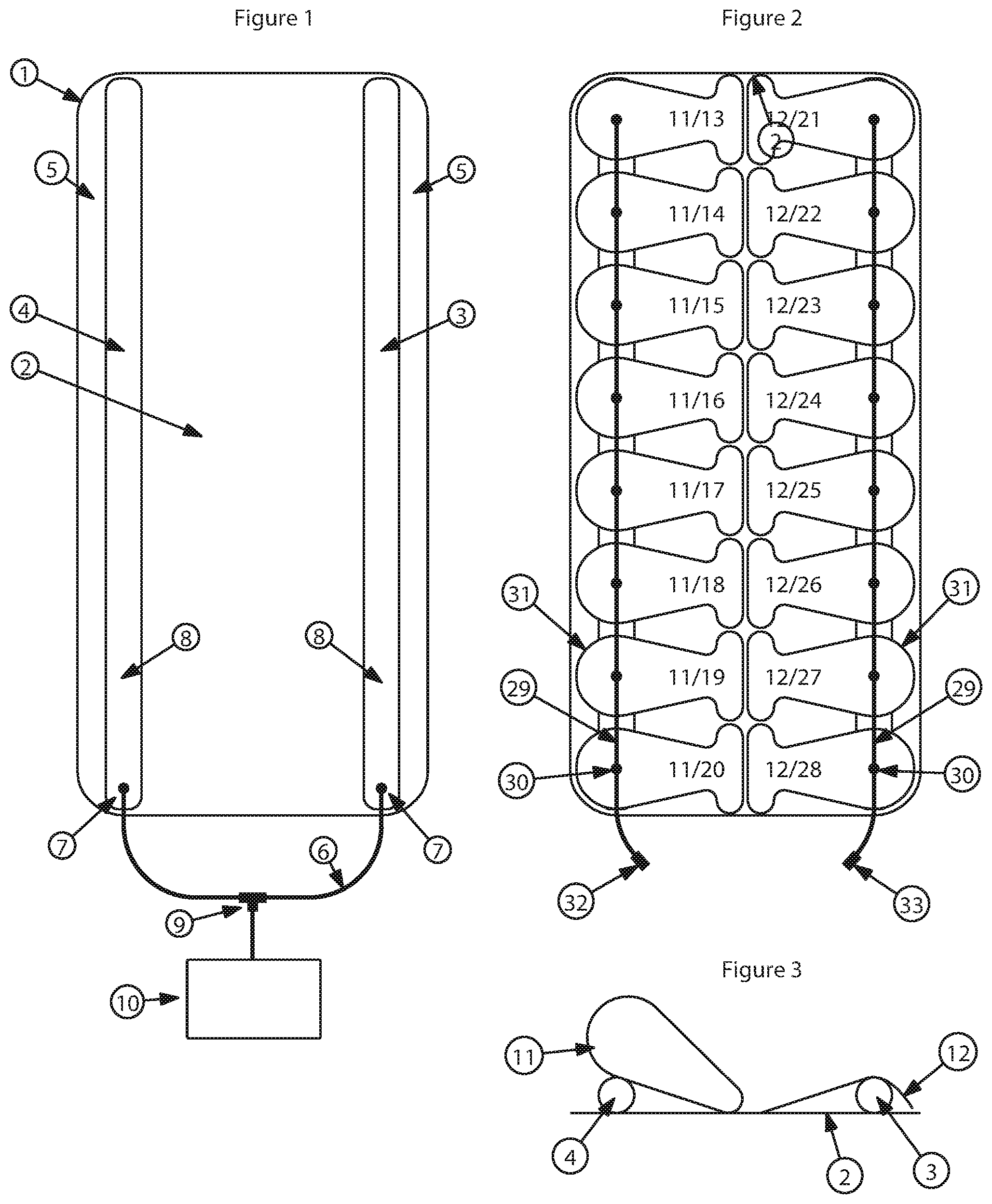 Patent US12599524 Figure 1 – Inflatable mat for use in lateral positioning