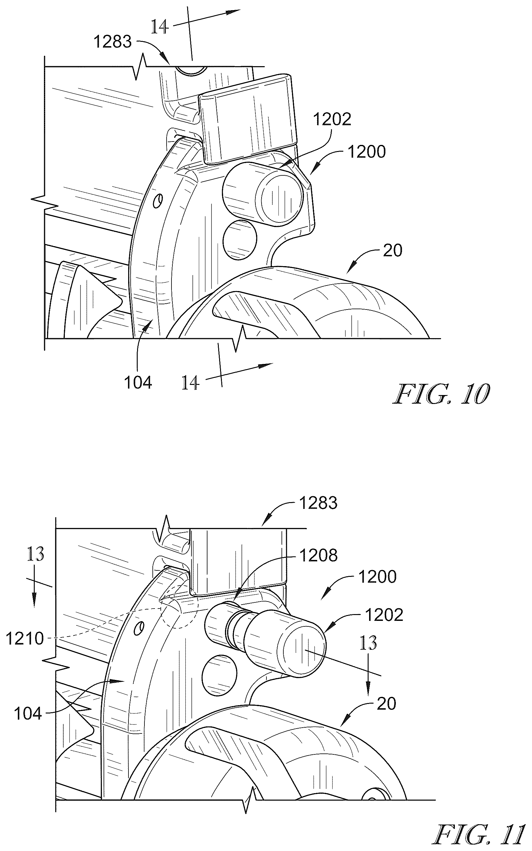 Patent US12599526 Figure 10 – Surgical support system with support top height adjustment