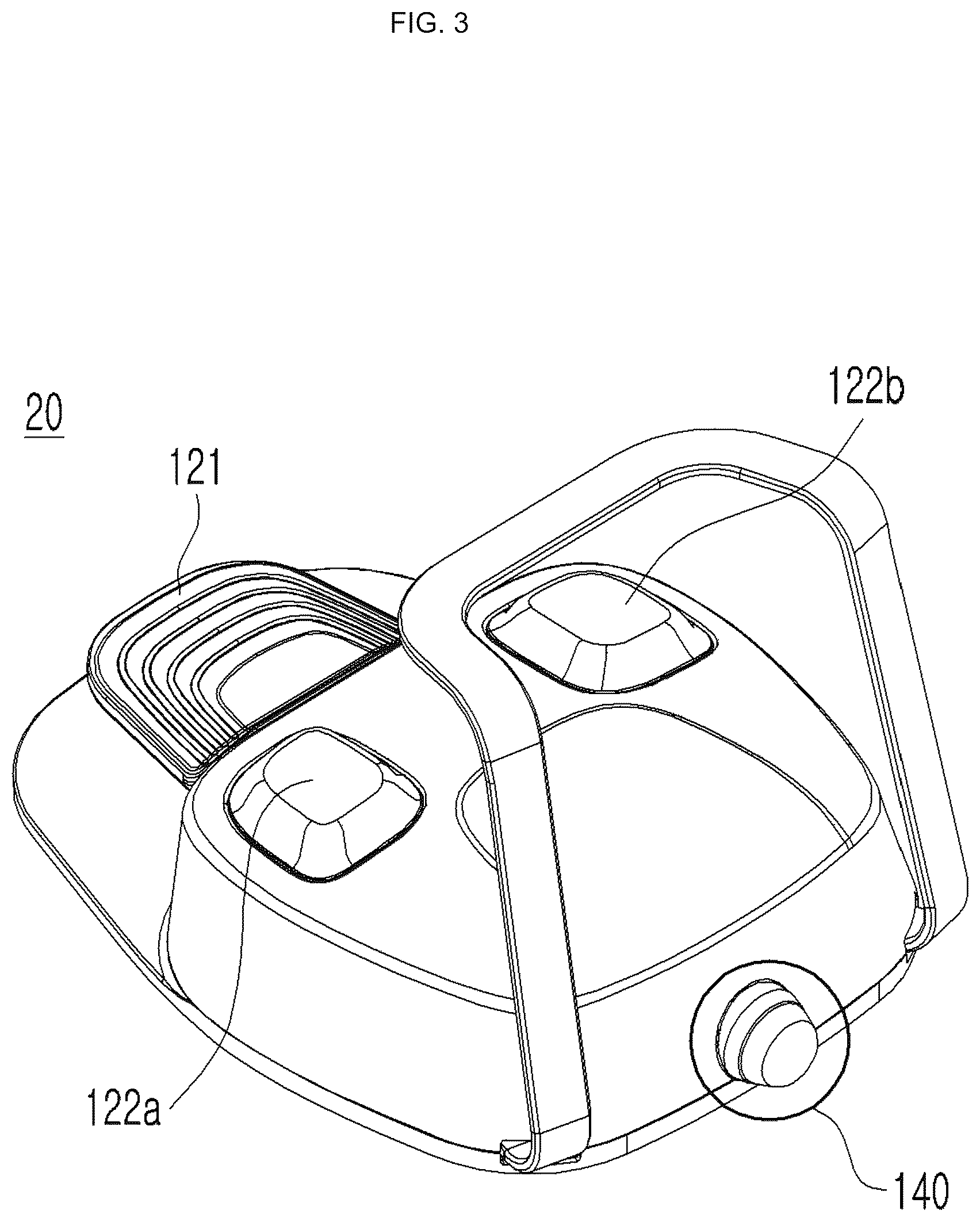 Patent US12599529 Figure 3 – Foot controller for dental unit chair