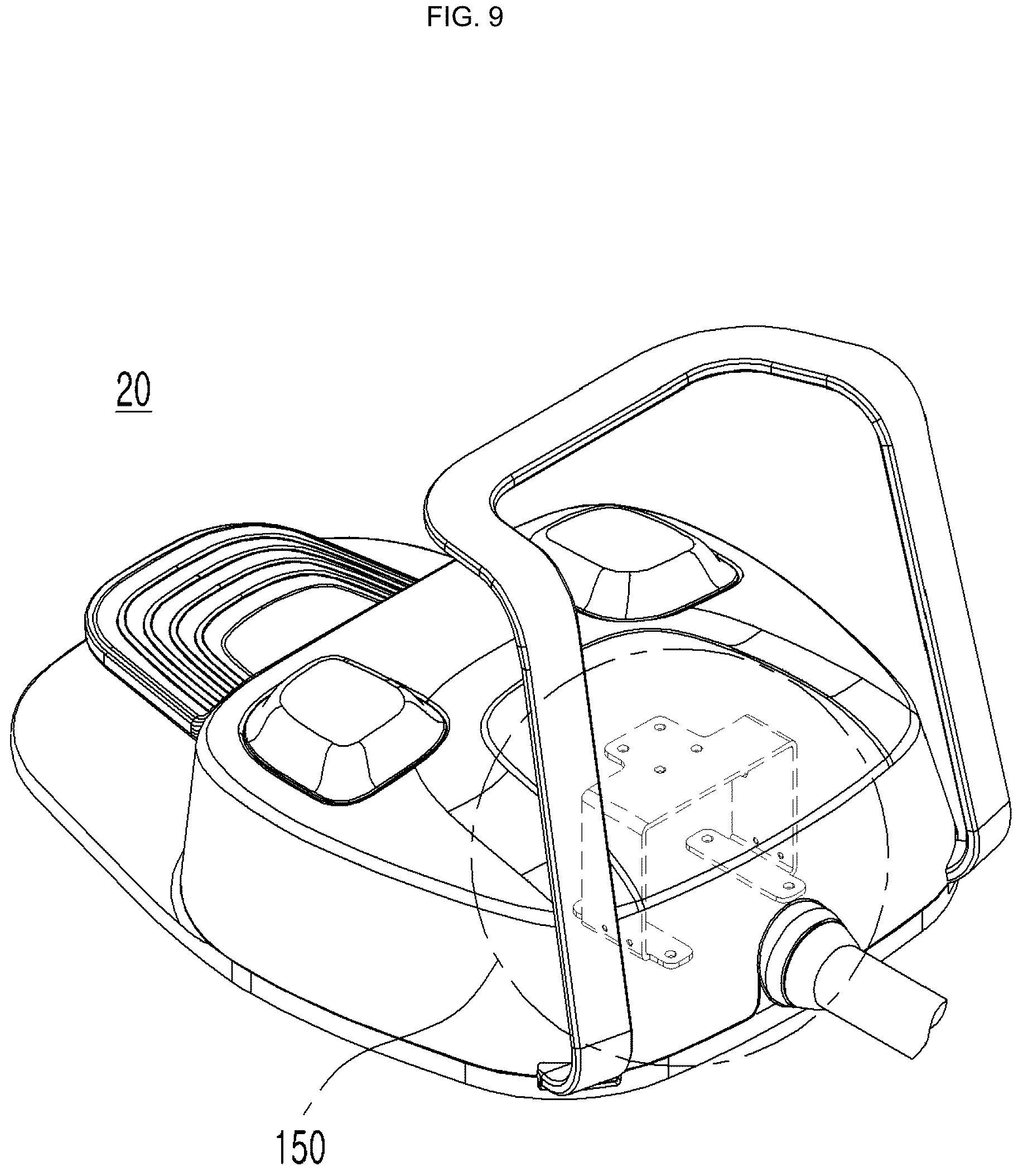 Patent US12599529 Figure 9 – Foot controller for dental unit chair