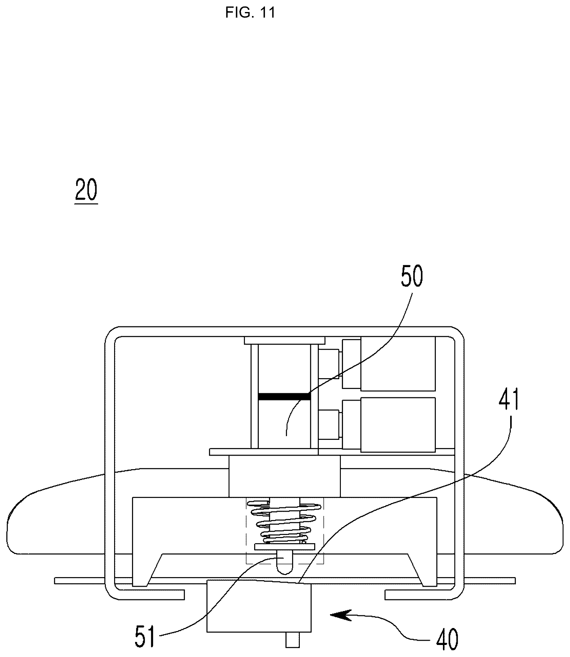 Patent US12599529 Figure 11 – Foot controller for dental unit chair