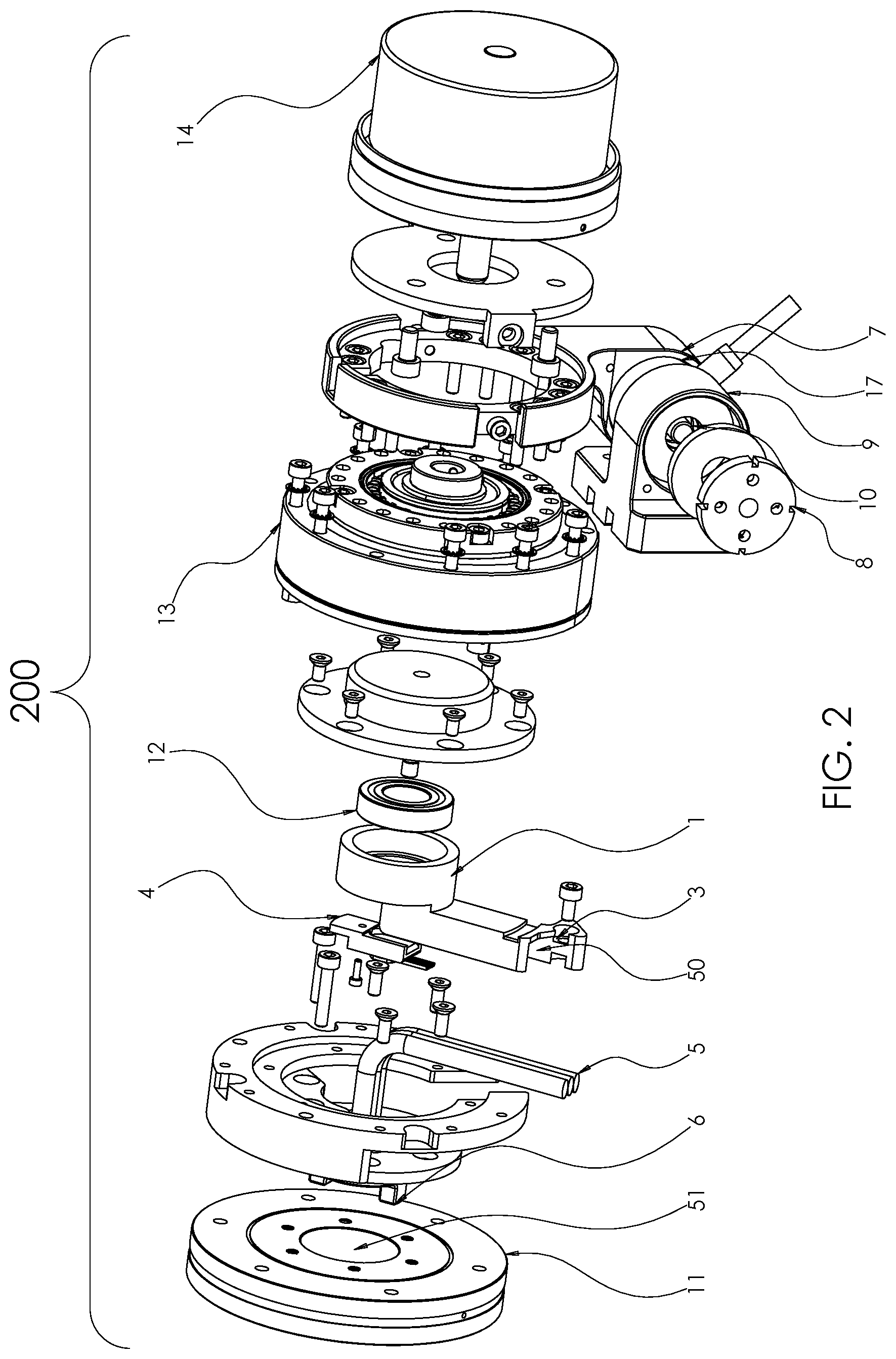 Patent US12599531 Figure 2 – Actuator for physical therapy