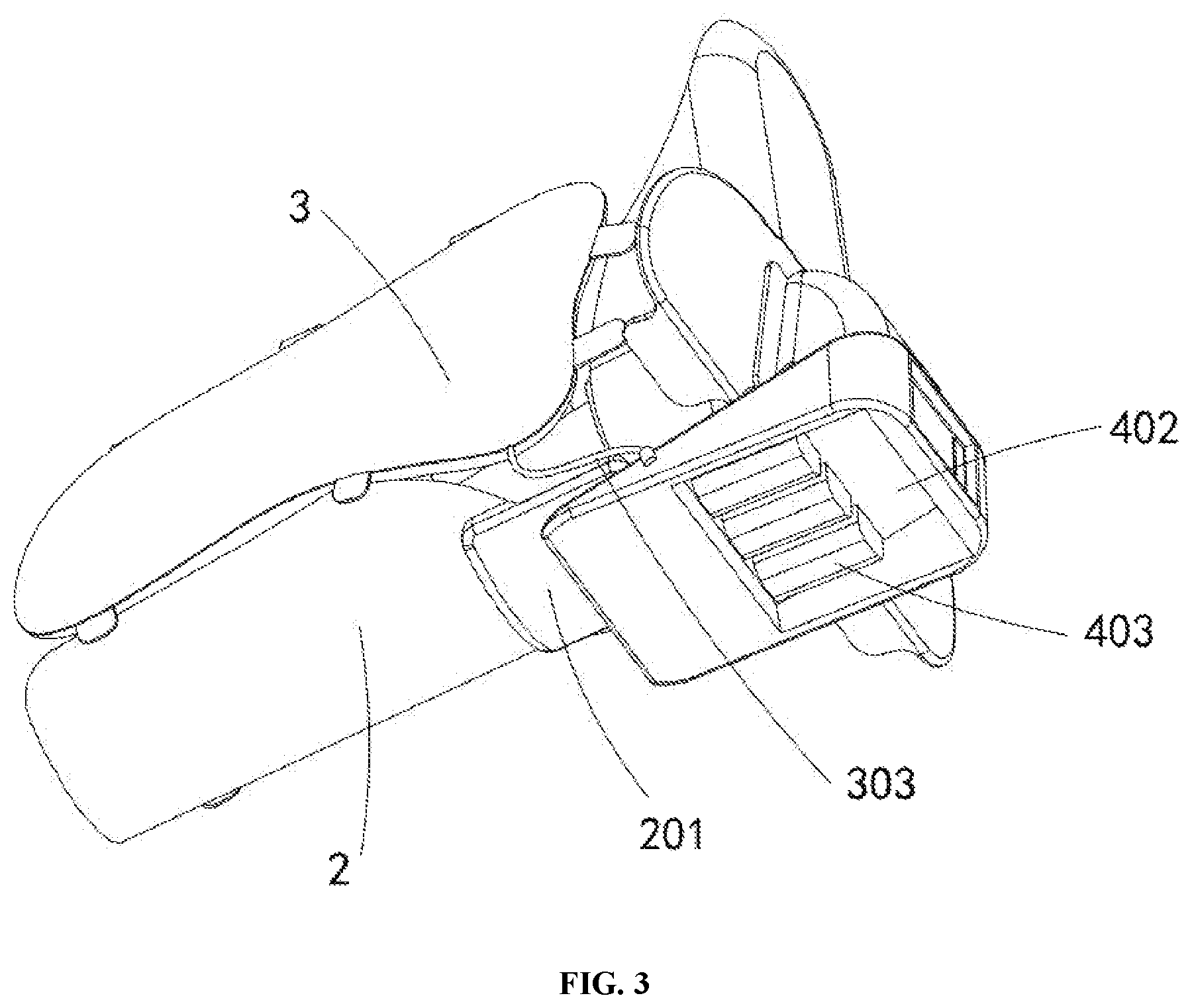 Patent US12599533 Figure 3 – Wearable electrical ankle pump massage bidirectional exerciser