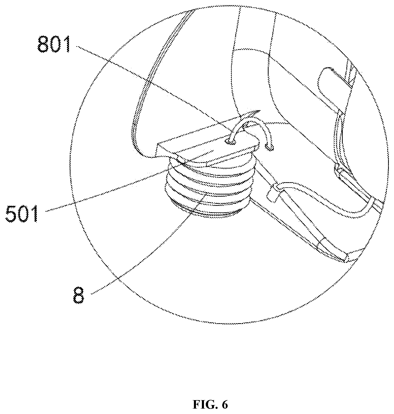 Patent US12599533 Figure 6 – Wearable electrical ankle pump massage bidirectional exerciser