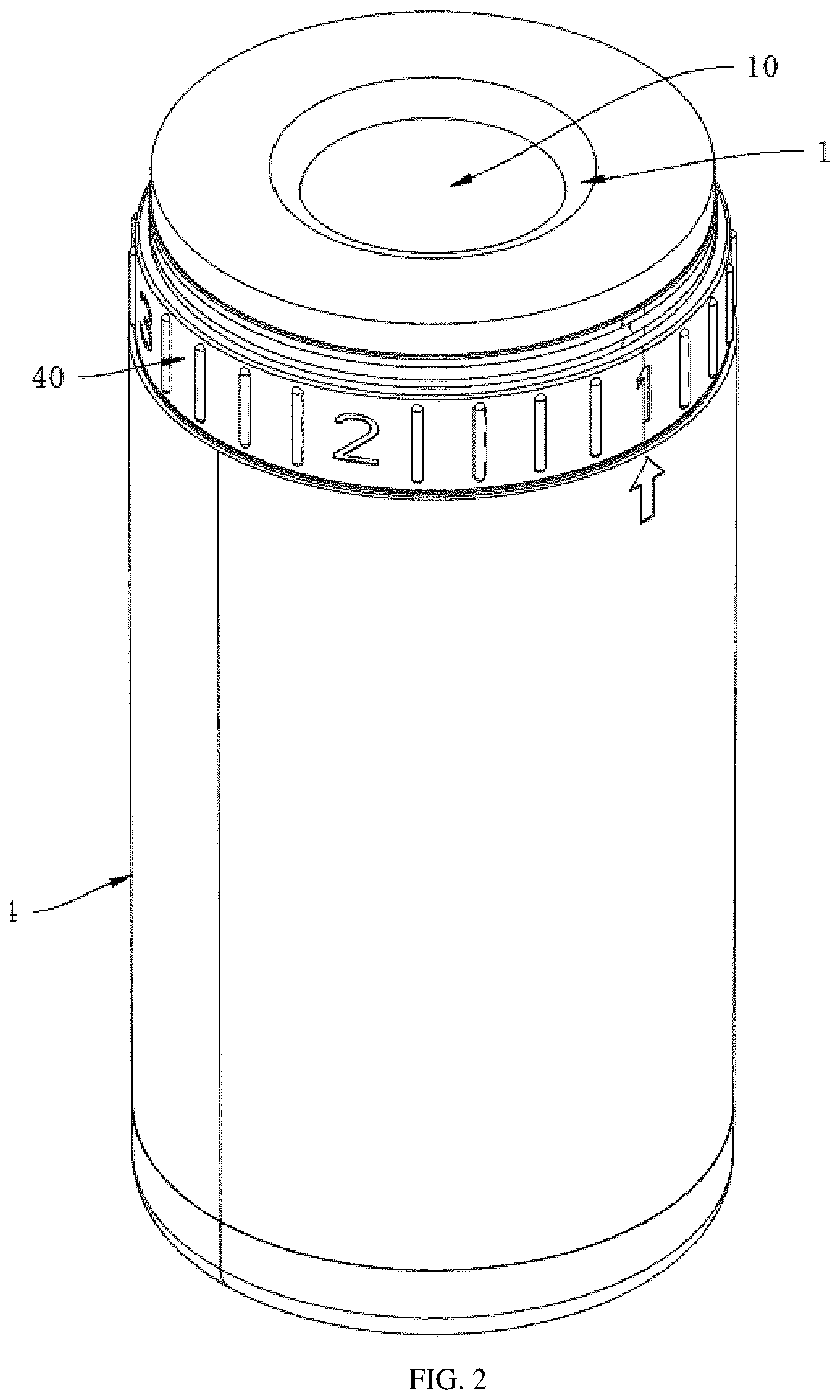 Patent US12599537 Figure 2 – Massage structure with variable inner diameter