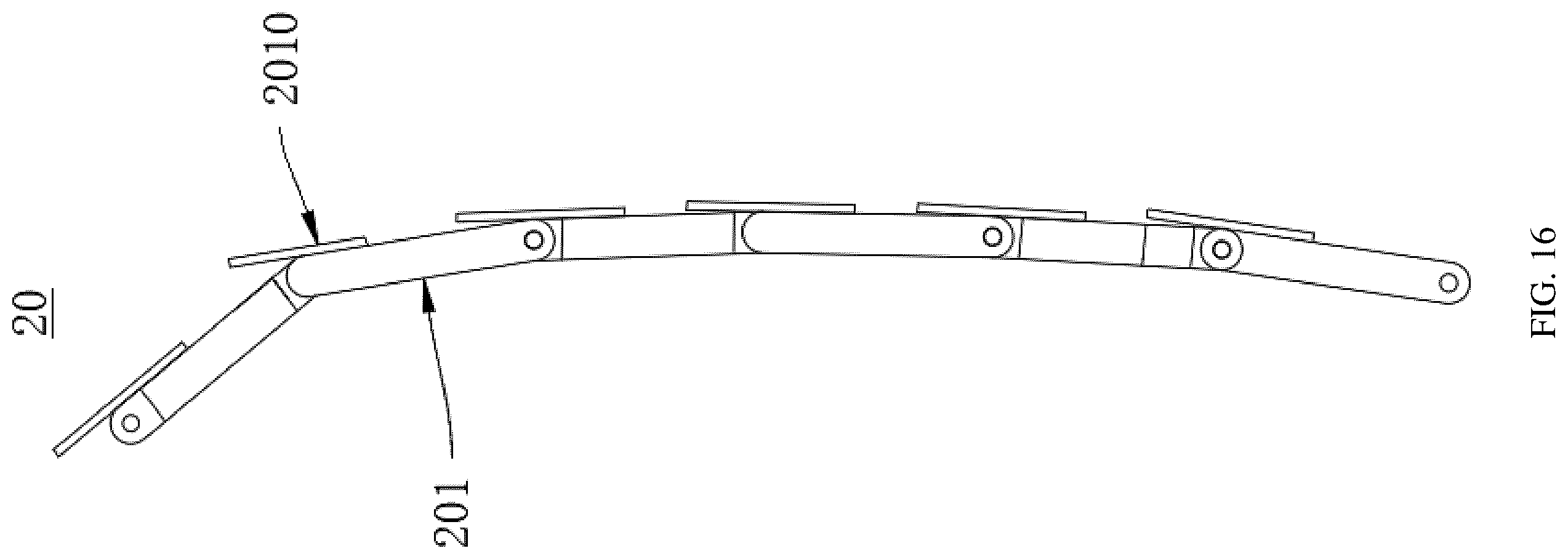 Patent US12599537 Figure 16 – Massage structure with variable inner diameter