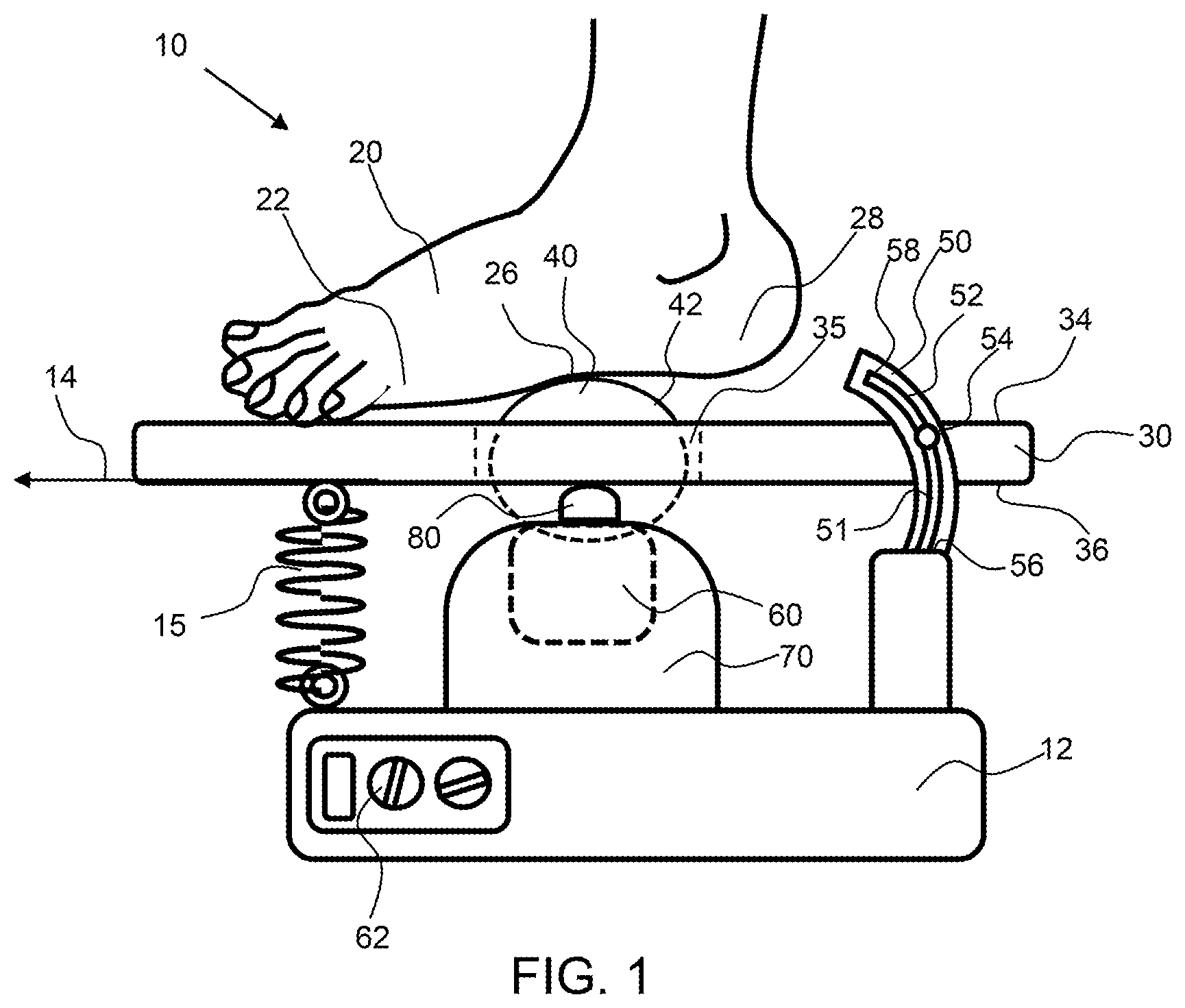 Patent US12599539 Figure 1 – Therapeutic massage device