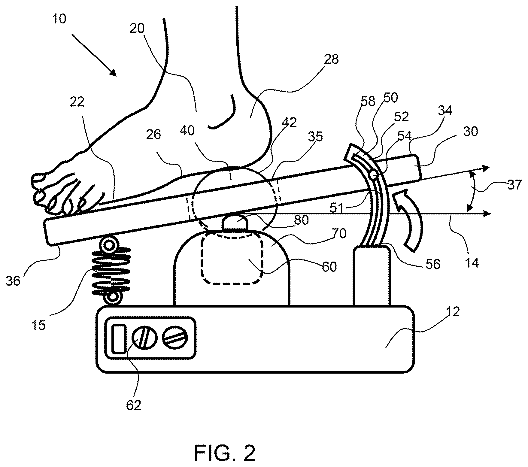Patent US12599539 Figure 2 – Therapeutic massage device