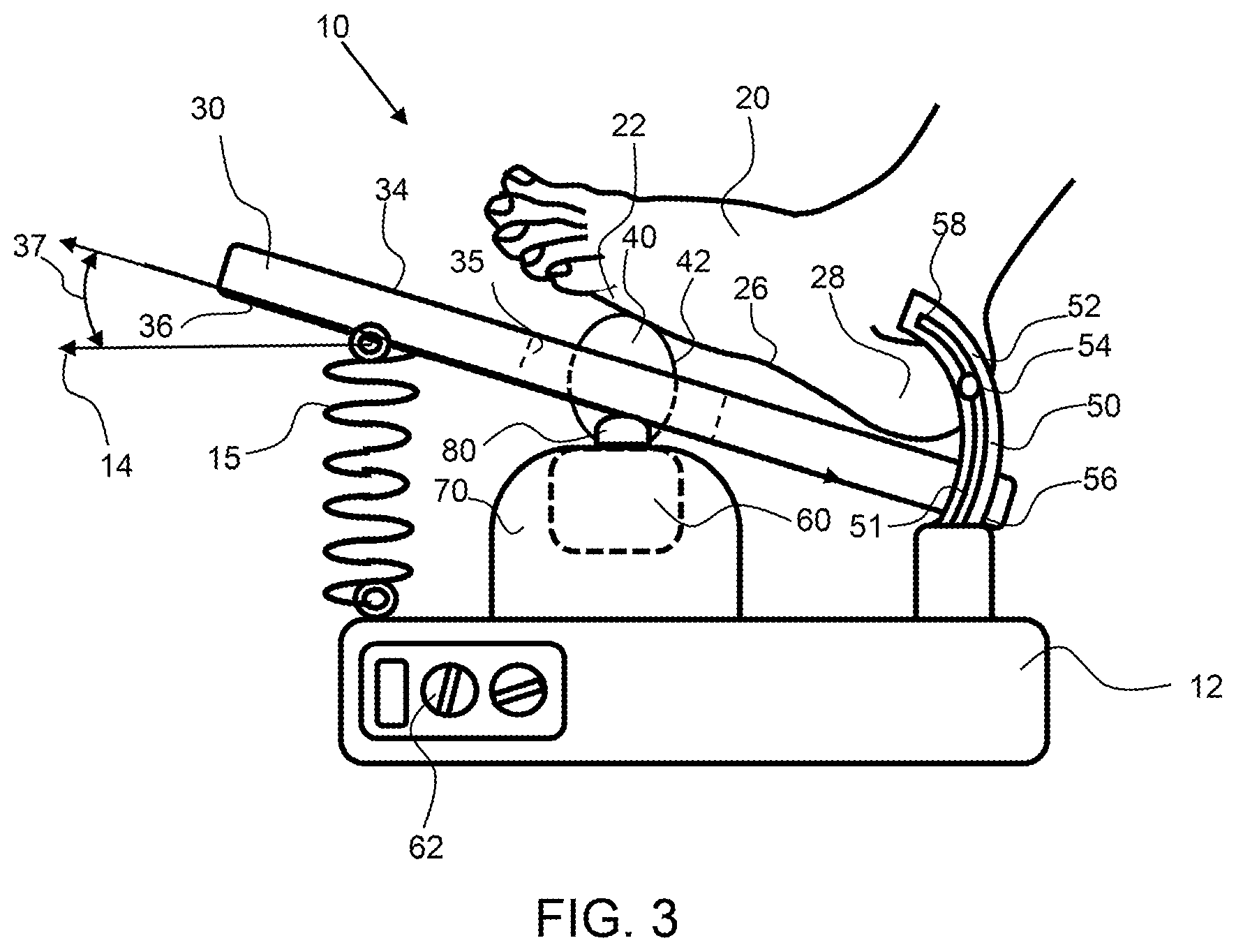 Patent US12599539 Figure 3 – Therapeutic massage device