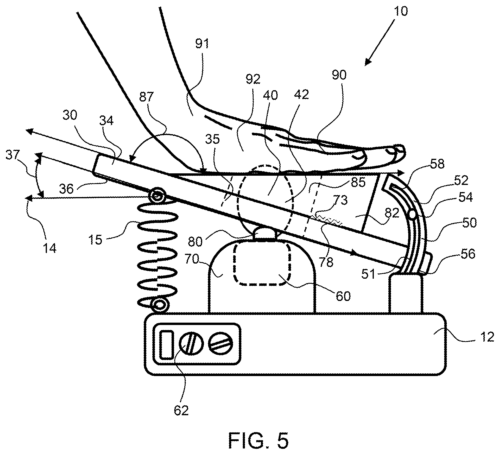 Patent US12599539 Figure 5 – Therapeutic massage device