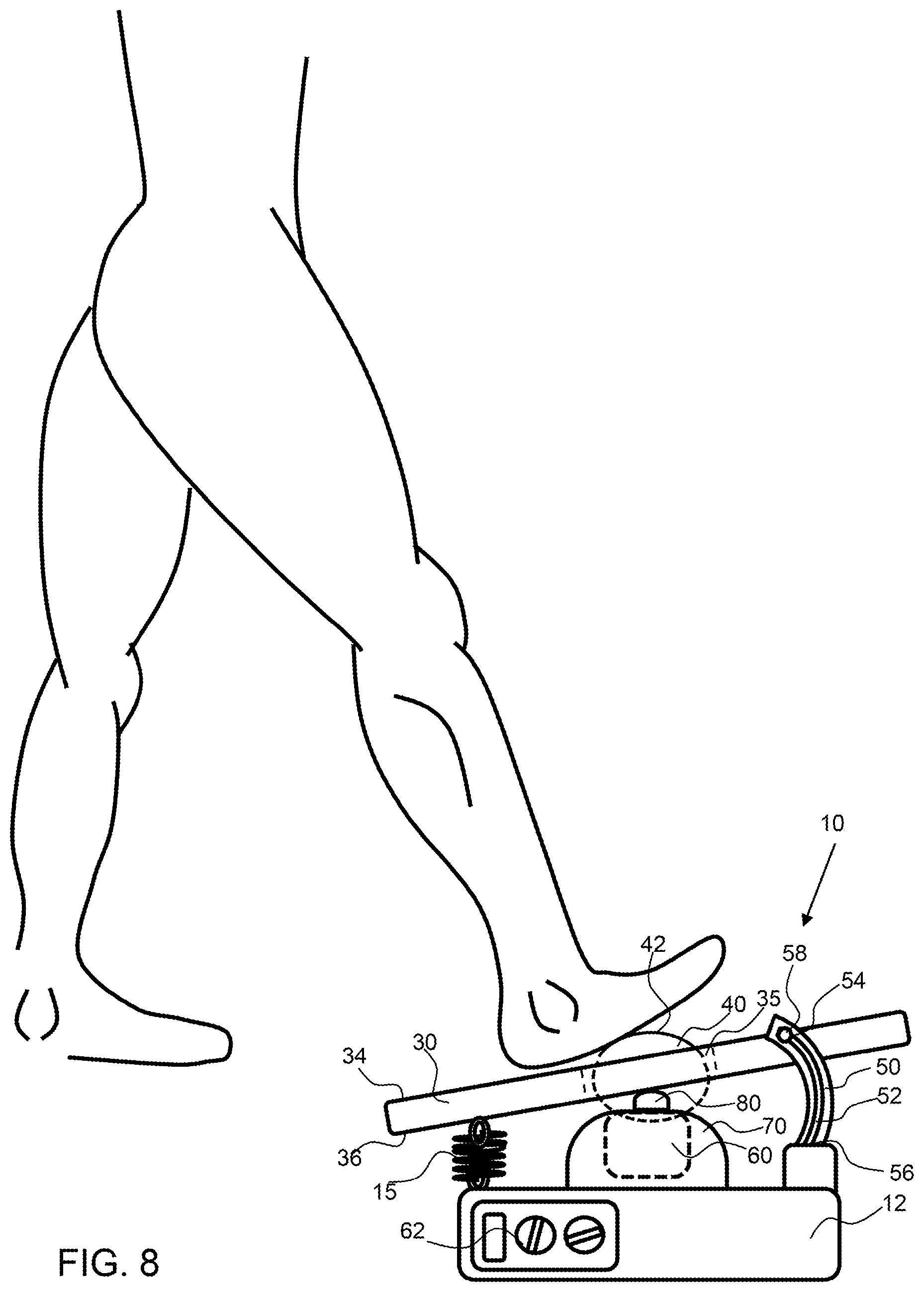 Patent US12599539 Figure 8 – Therapeutic massage device