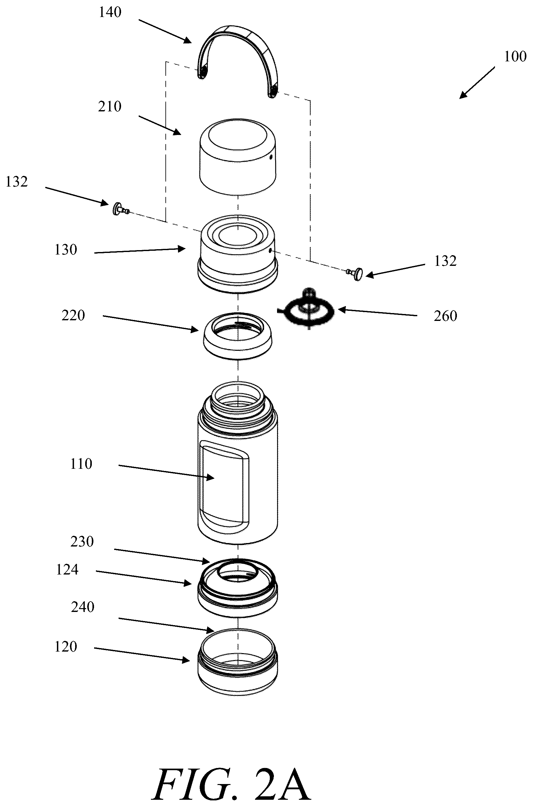 Patent US12599543 Figure 2 – All-in-one insulated baby bottle