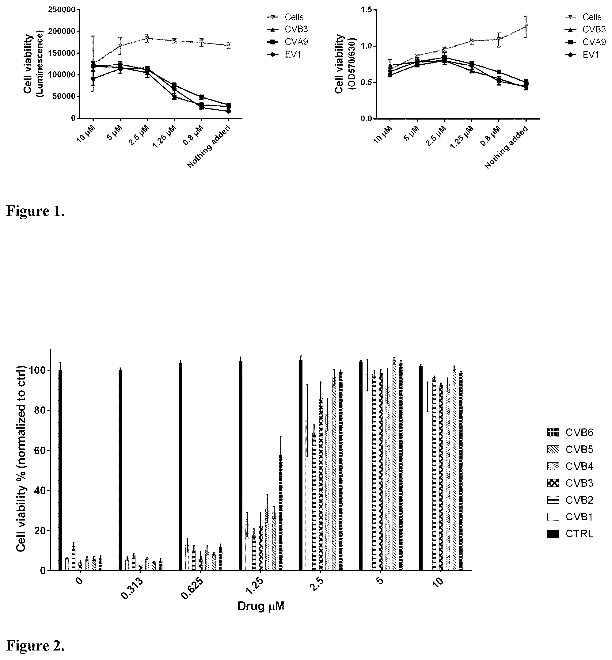 Patent US12599591 Figure 1 – Vemurafenib and salts thereof for use in the treatment of enteroviral infections