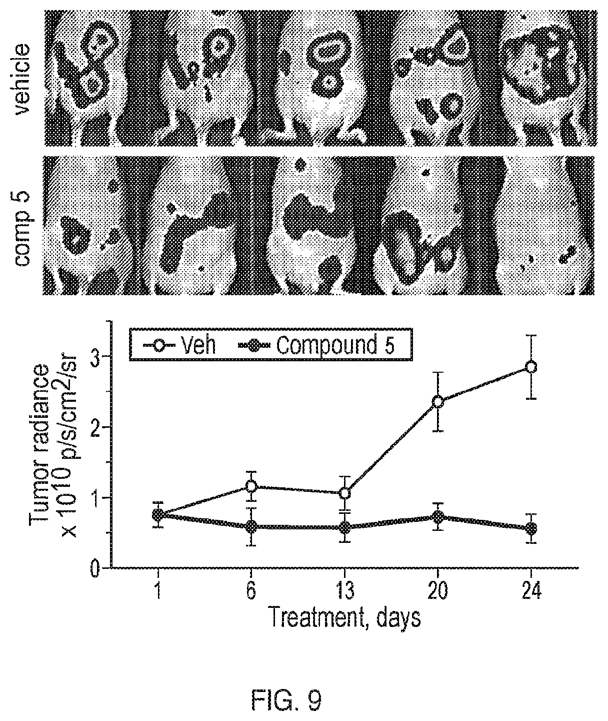 Patent US12599599 Figure 9 – Anti-inflammatory, anti-cancer, and anti-angiogenic compounds, pharmaceutical compositions, and methods of making and using thereof