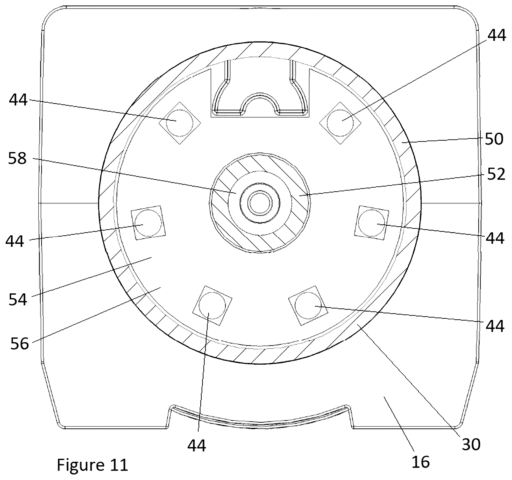 Patent US12599687 Figure 11 – Fluid dispenser with UV sanitation
