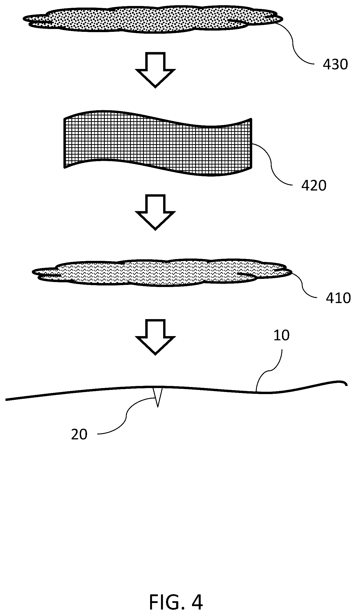 Patent US12599694 Figure 4 – Scaffold wound dressing