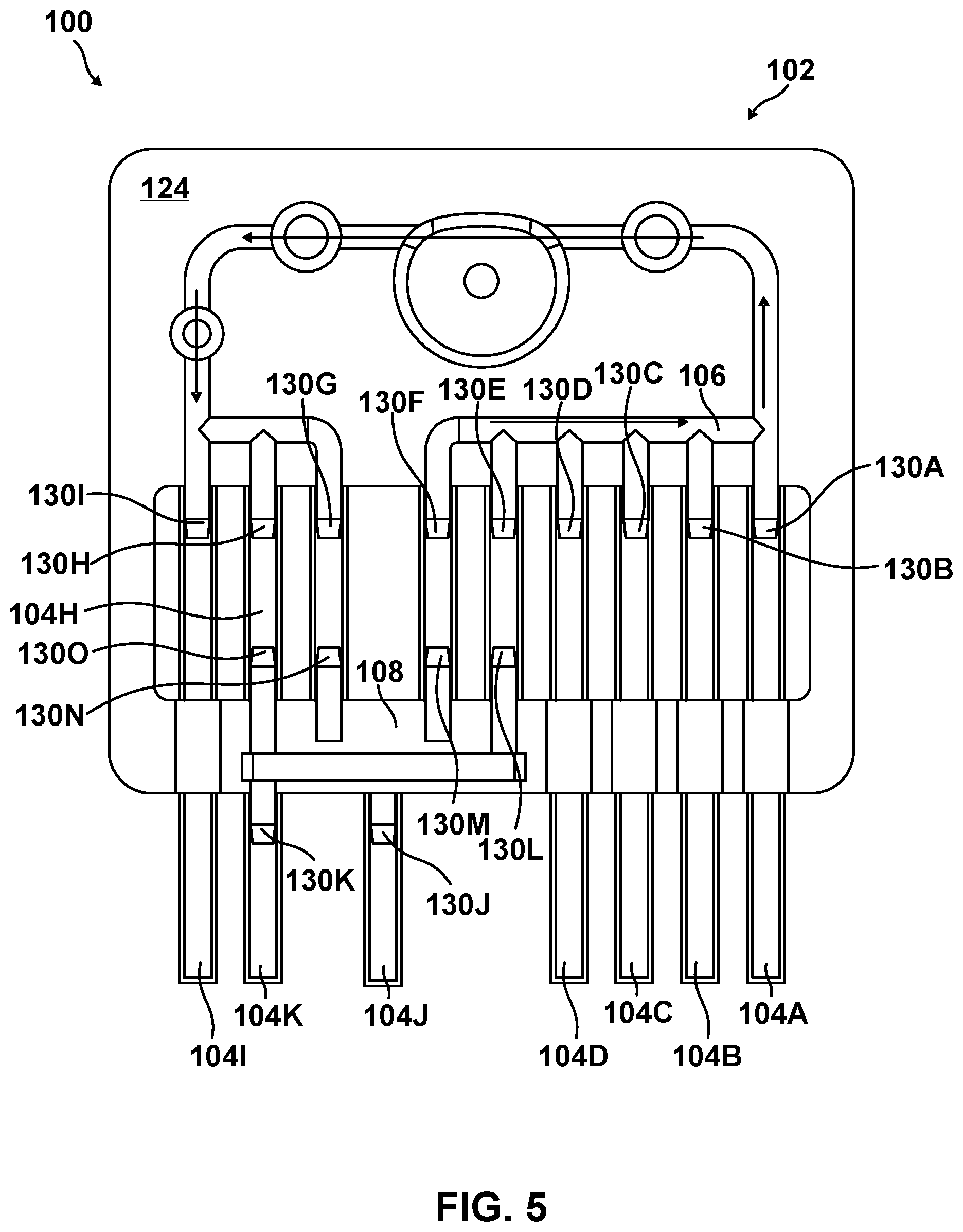 Patent US12599708 Figure 5 – Peritoneal dialysis cassette
