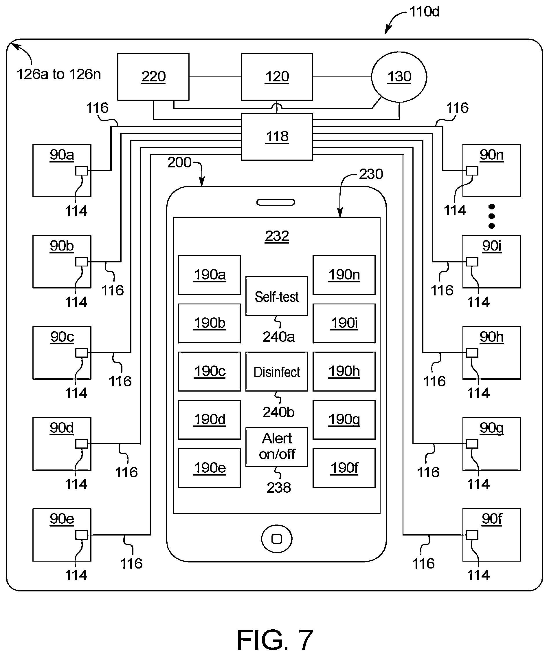 Patent US12599709 Figure 7 – Medical fluid delivery system including remote machine updating and control