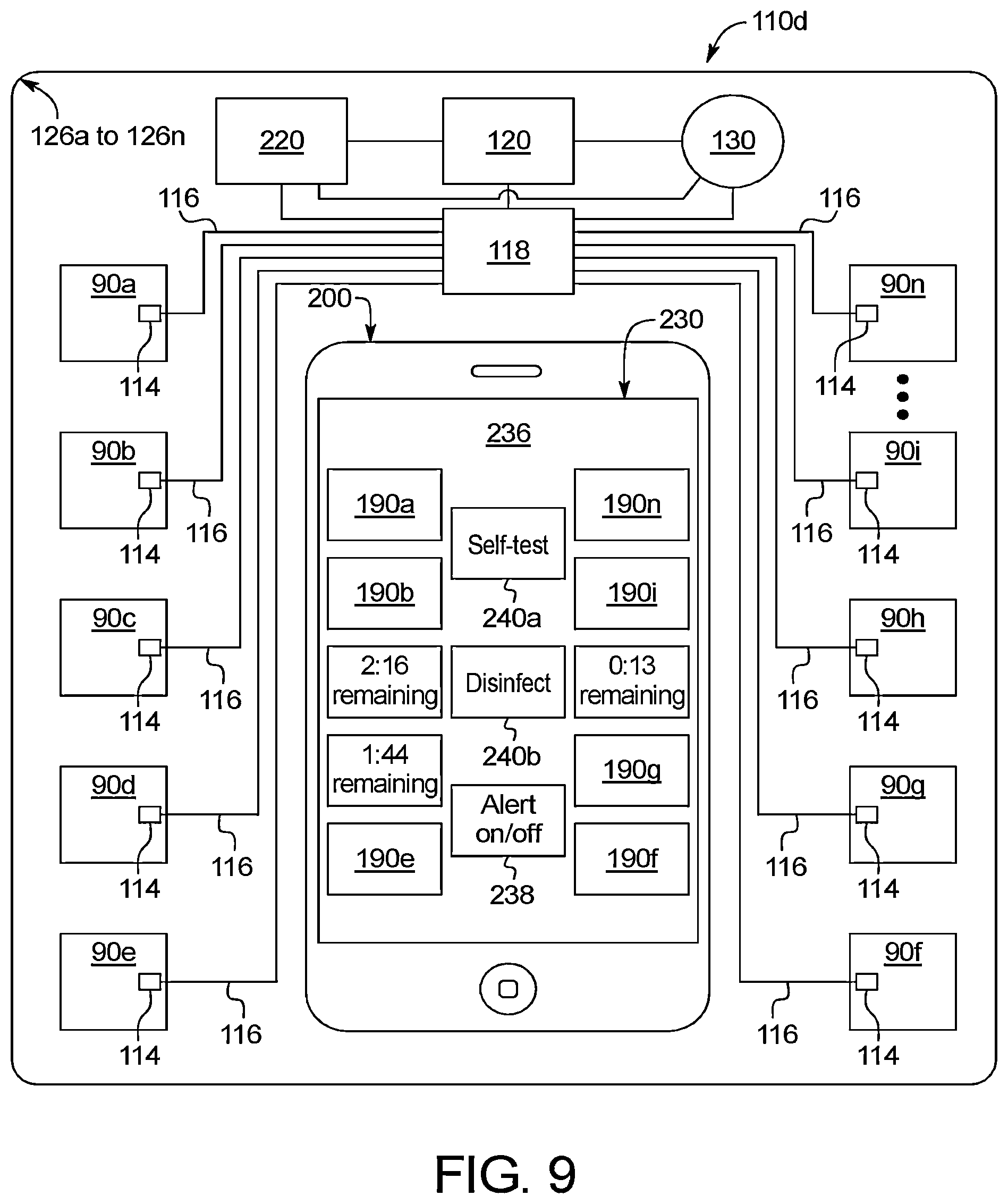 Patent US12599709 Figure 9 – Medical fluid delivery system including remote machine updating and control
