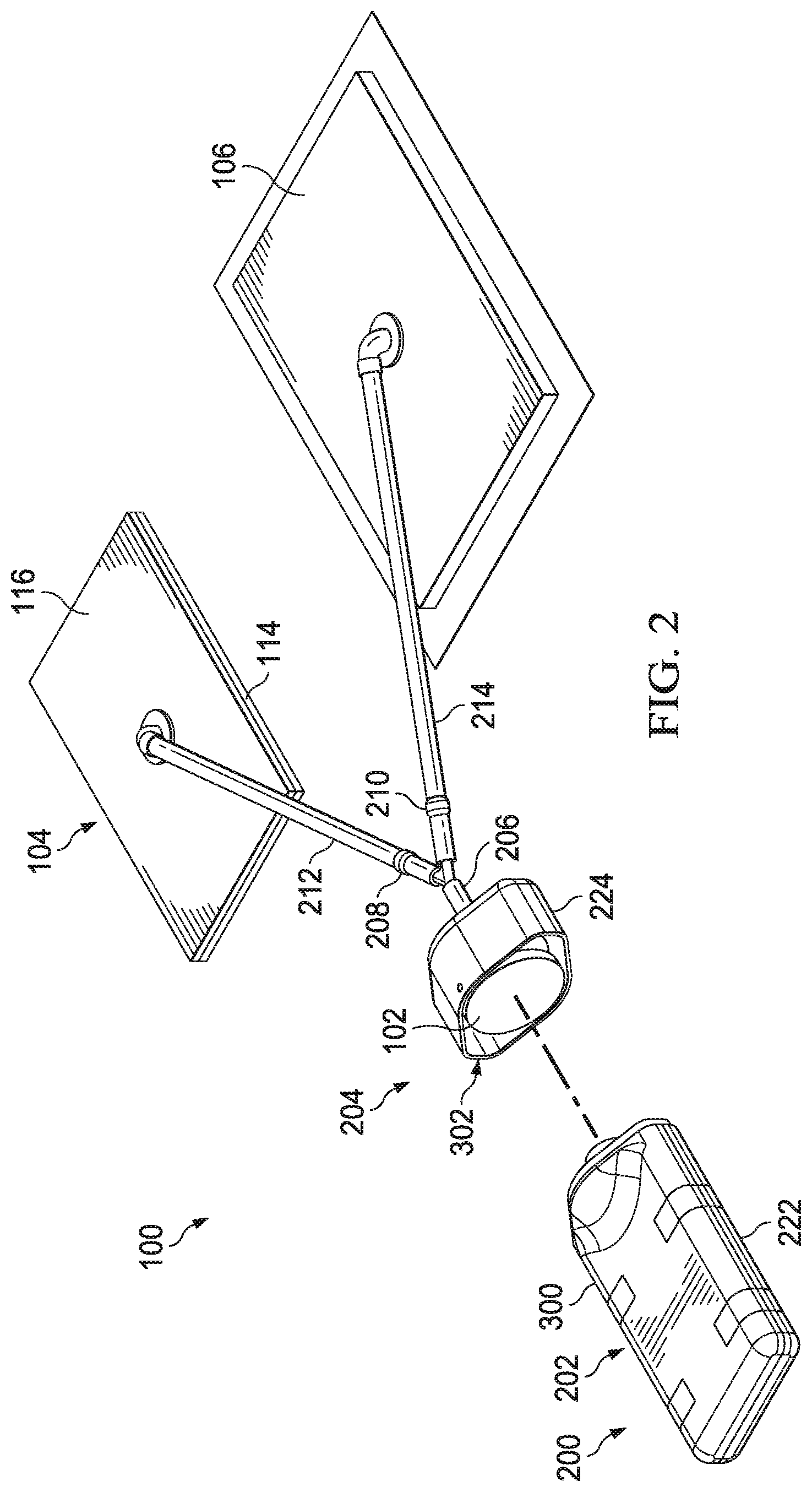 Patent US12599712 Figure 2 – Electro-mechanical pump controller for negative-pressure treatment
