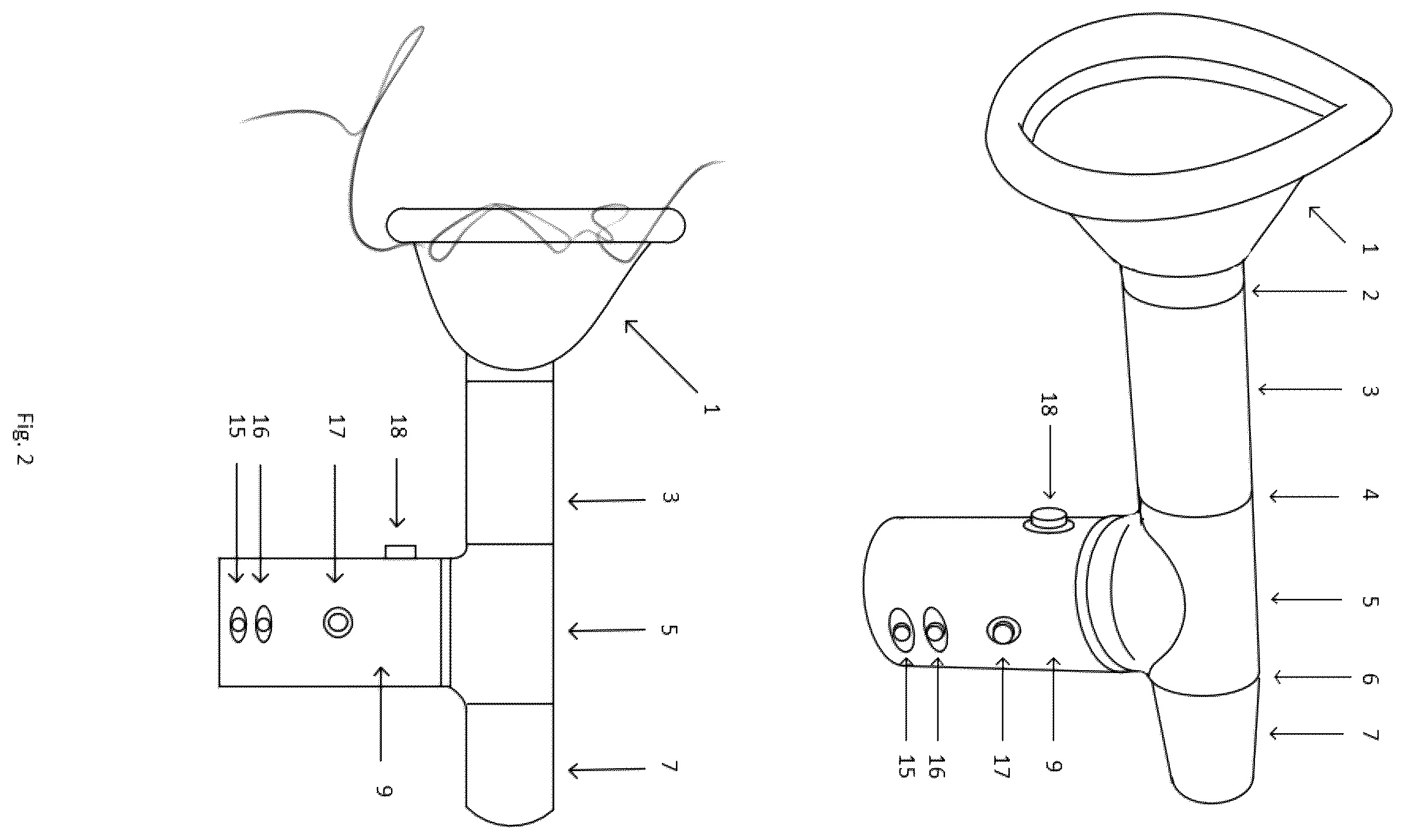 Patent US12599713 Figure 2 – Modular portable anti-choking device with advanced suction control