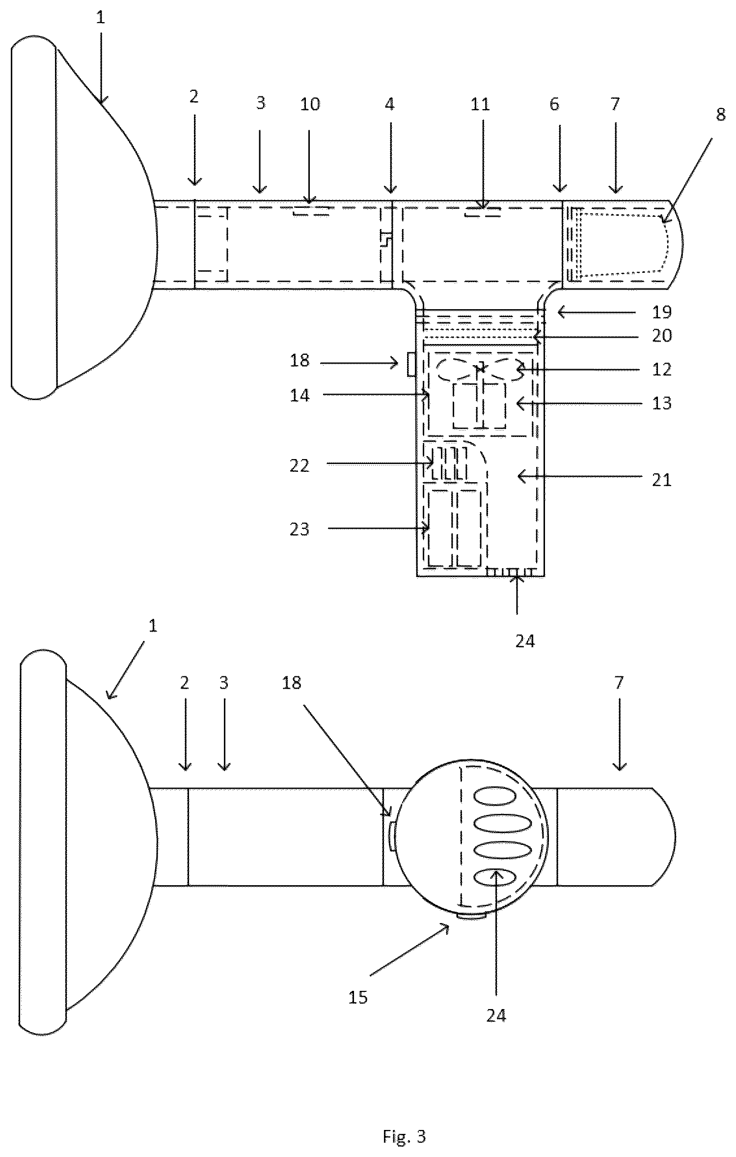Patent US12599713 Figure 3 – Modular portable anti-choking device with advanced suction control