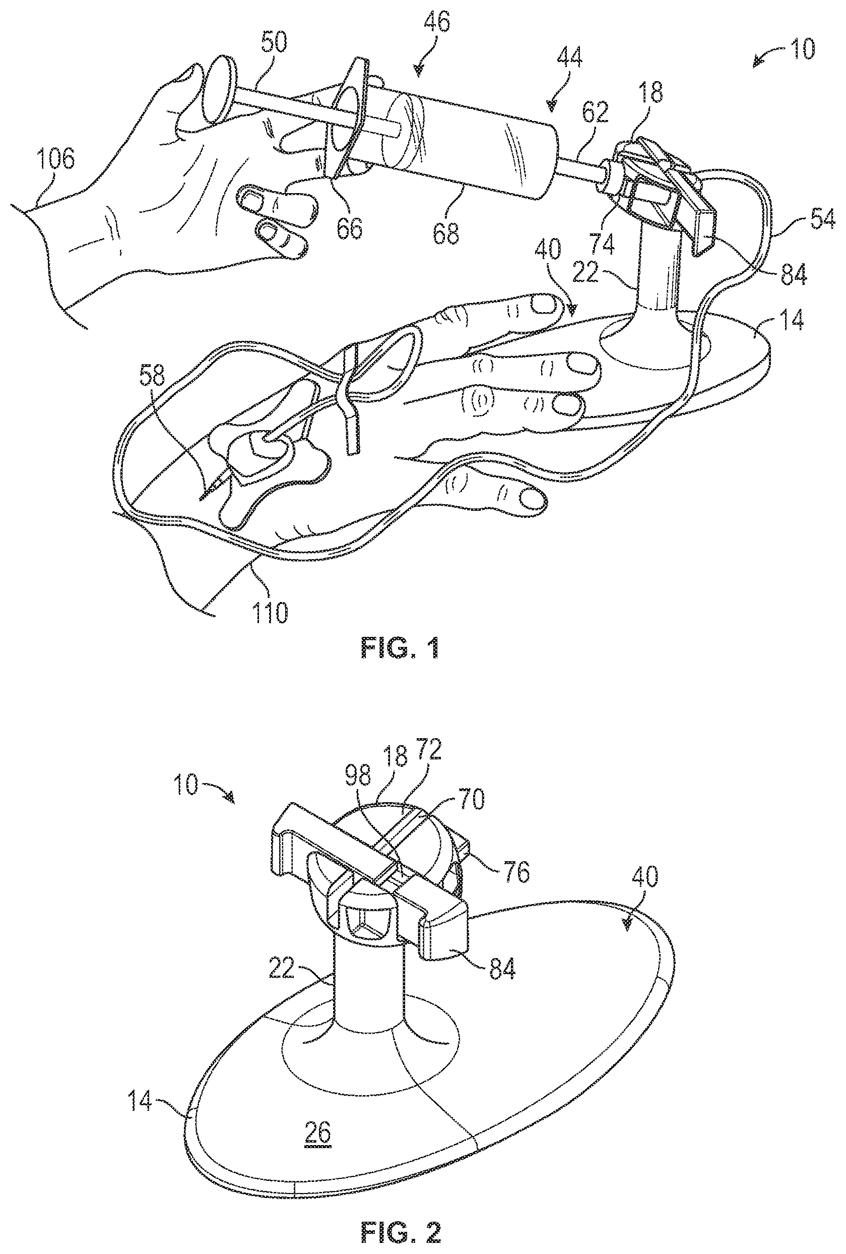 Patent US12599715 Figure 1 – Syringe stabilizer
