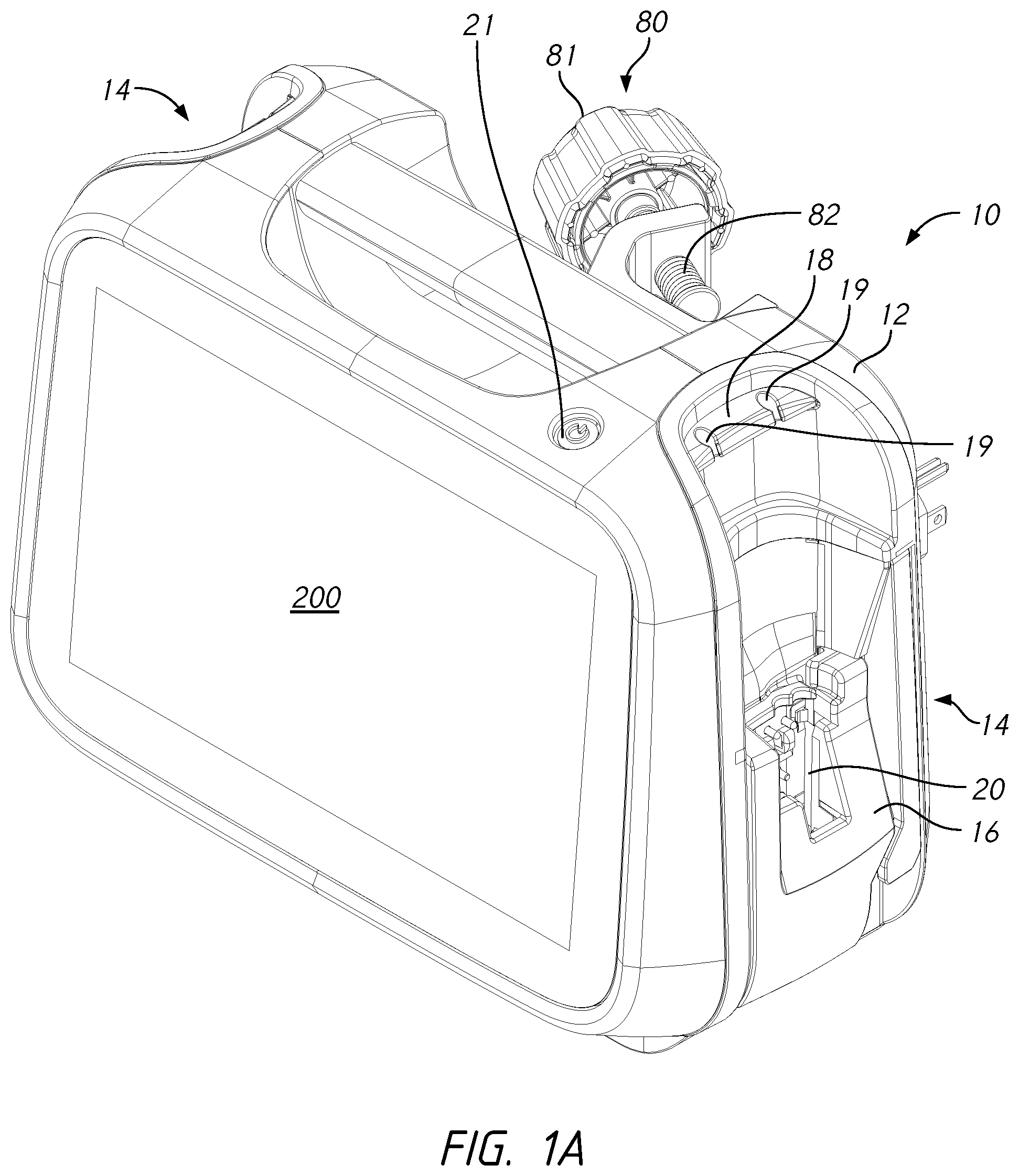 Patent US12599716 — Intravenous infusion pump with cassette insertion and pump control user interface — Figure 1