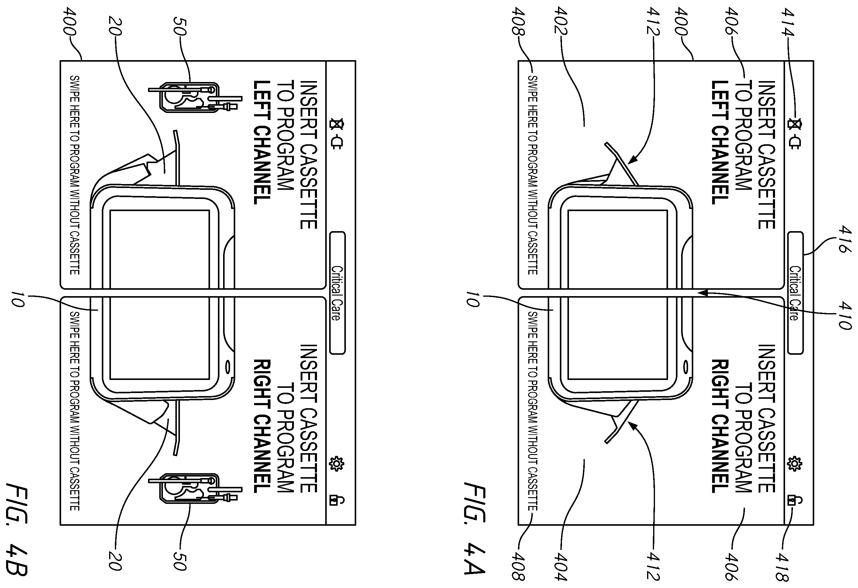 Patent US12599716 Figure 12 – Intravenous infusion pump with cassette insertion and pump control user interface