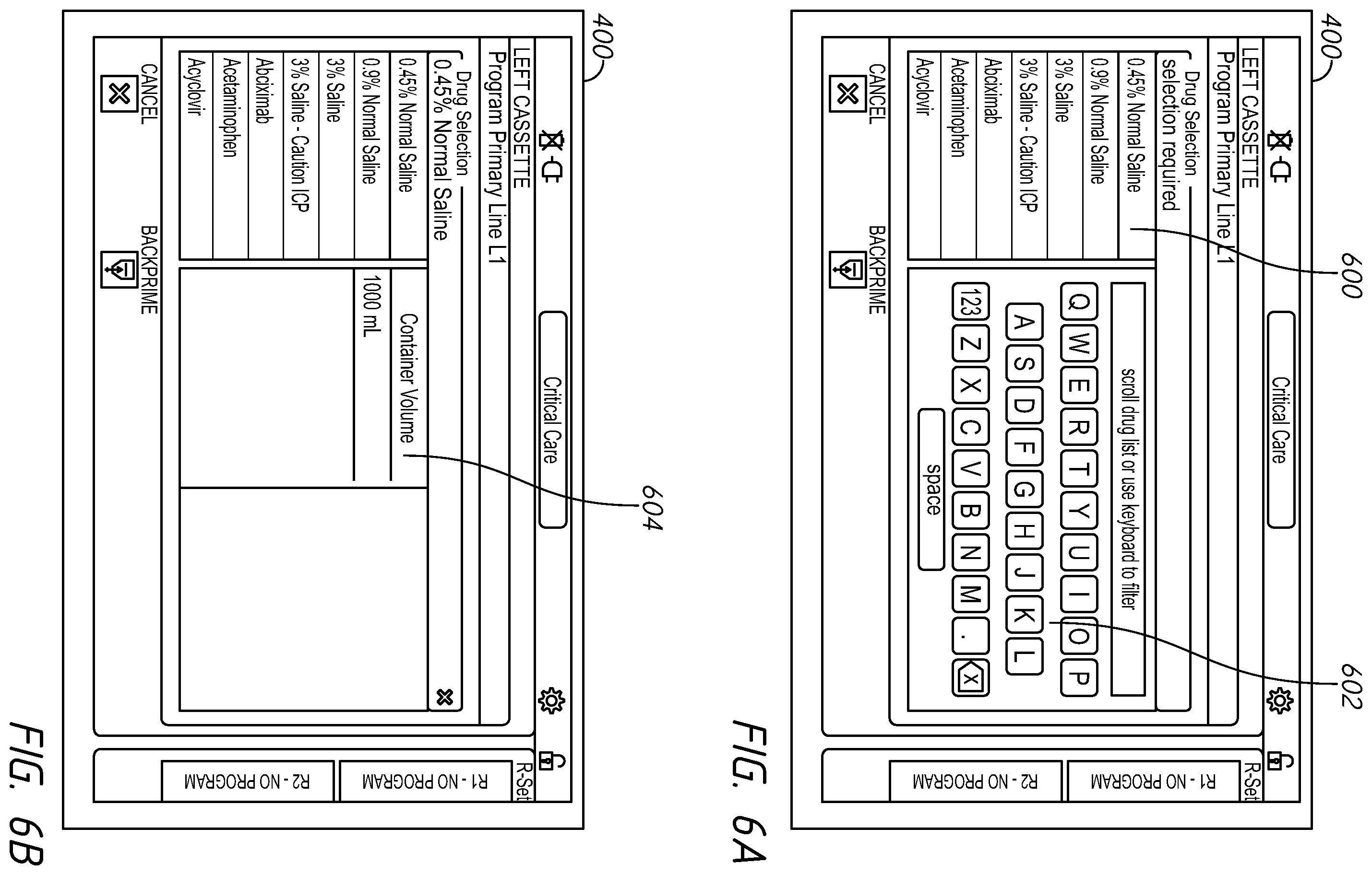 Patent US12599716 Figure 16 – Intravenous infusion pump with cassette insertion and pump control user interface