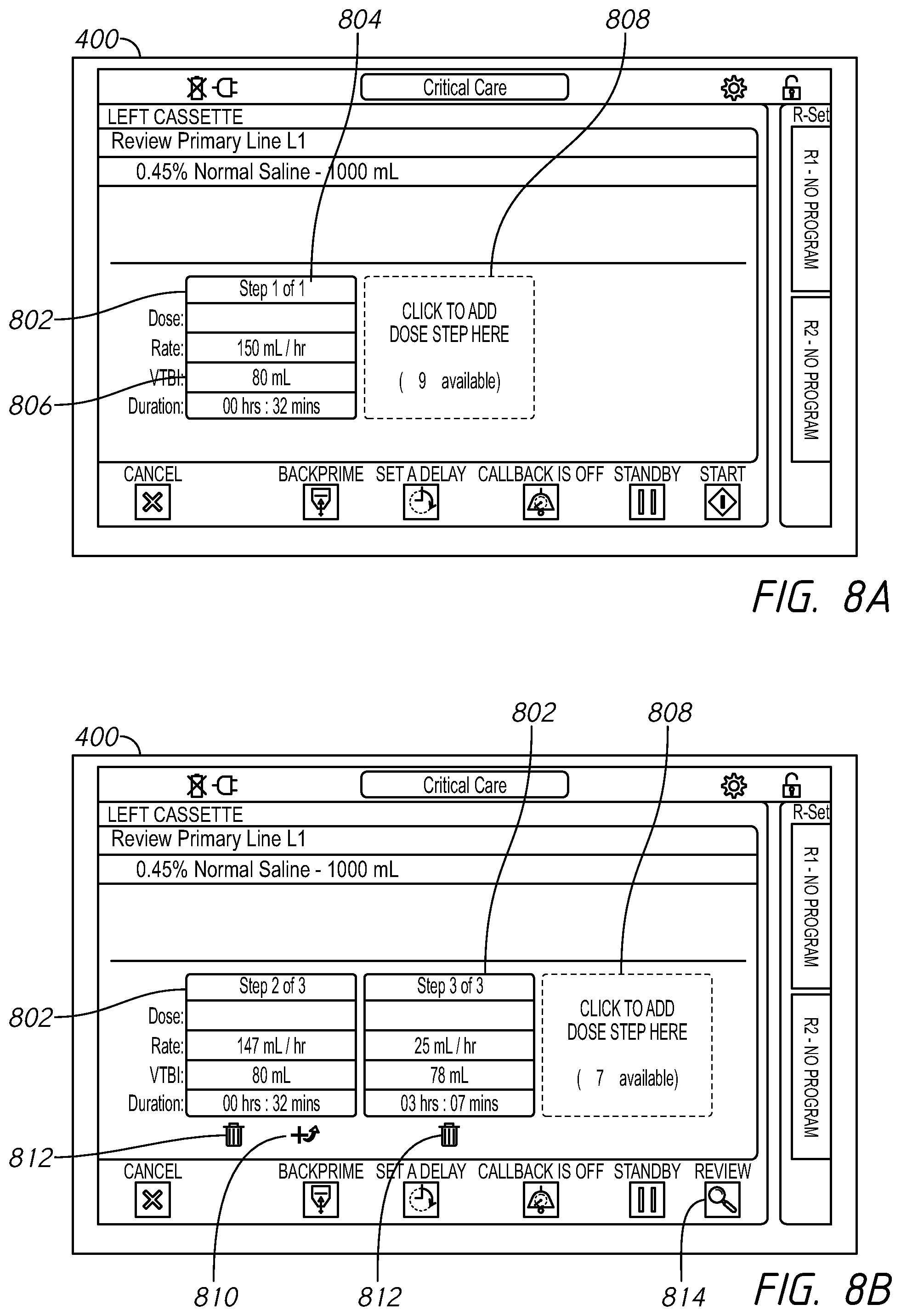 Patent US12599716 Figure 18 – Intravenous infusion pump with cassette insertion and pump control user interface