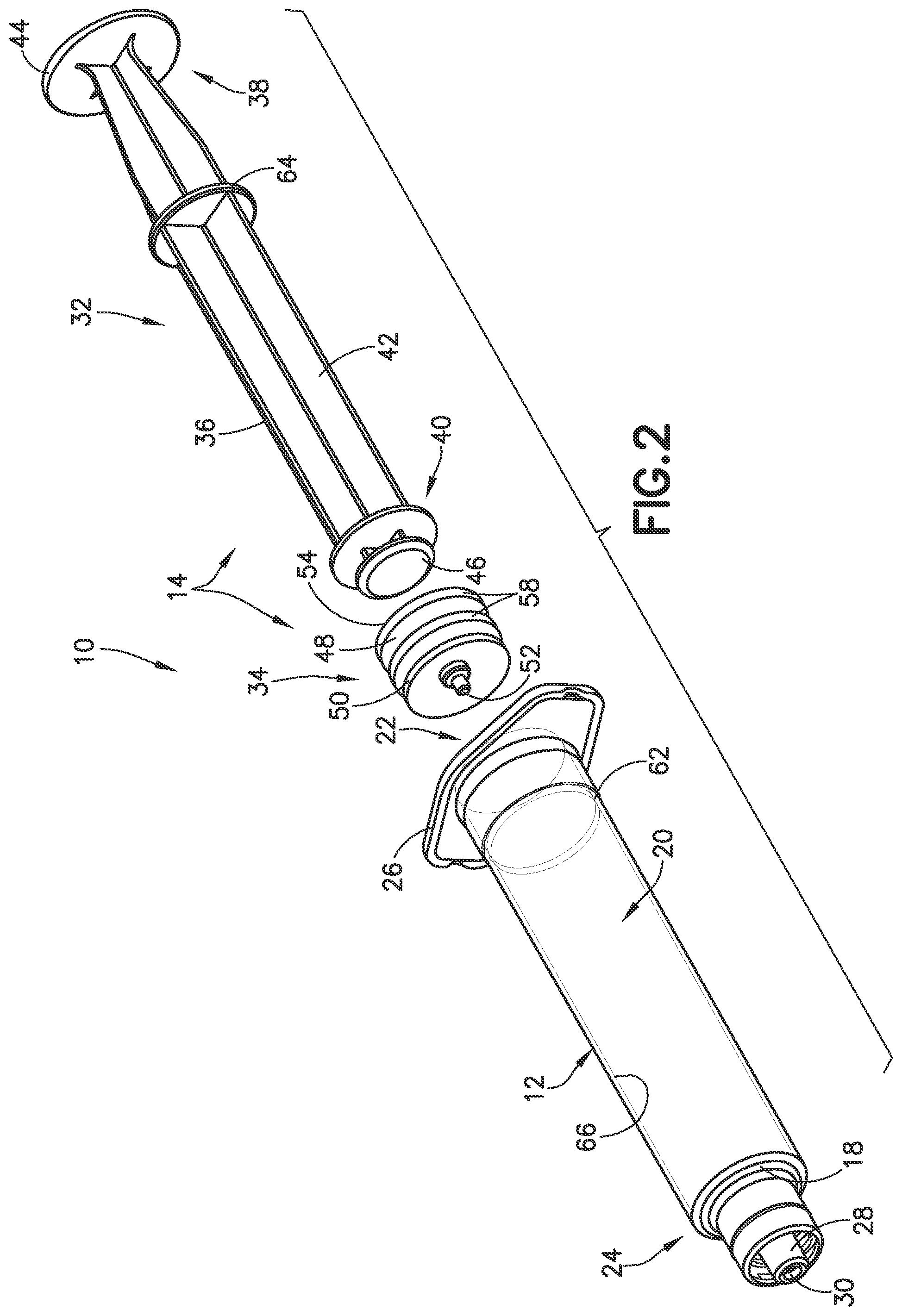 Patent US12599727 Figure 2 – Syringe with suction-based automatic disabling