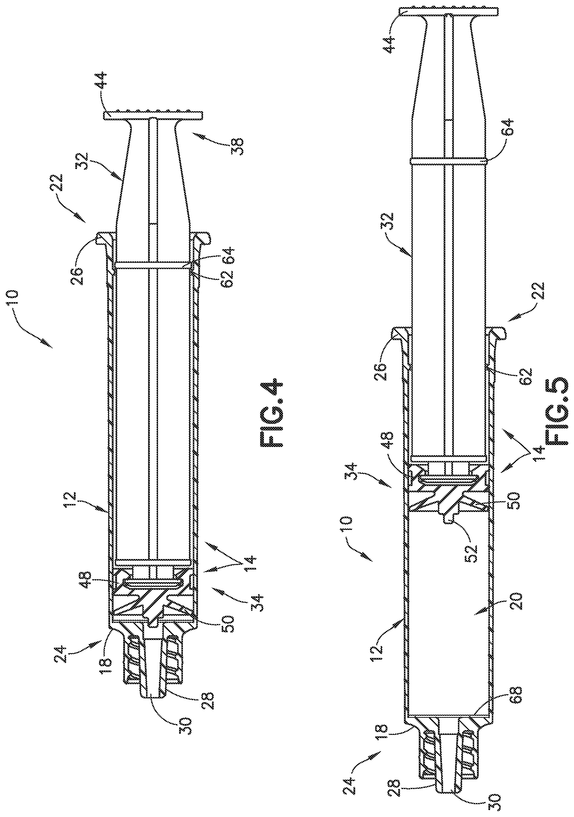 Patent US12599727 Figure 4 – Syringe with suction-based automatic disabling