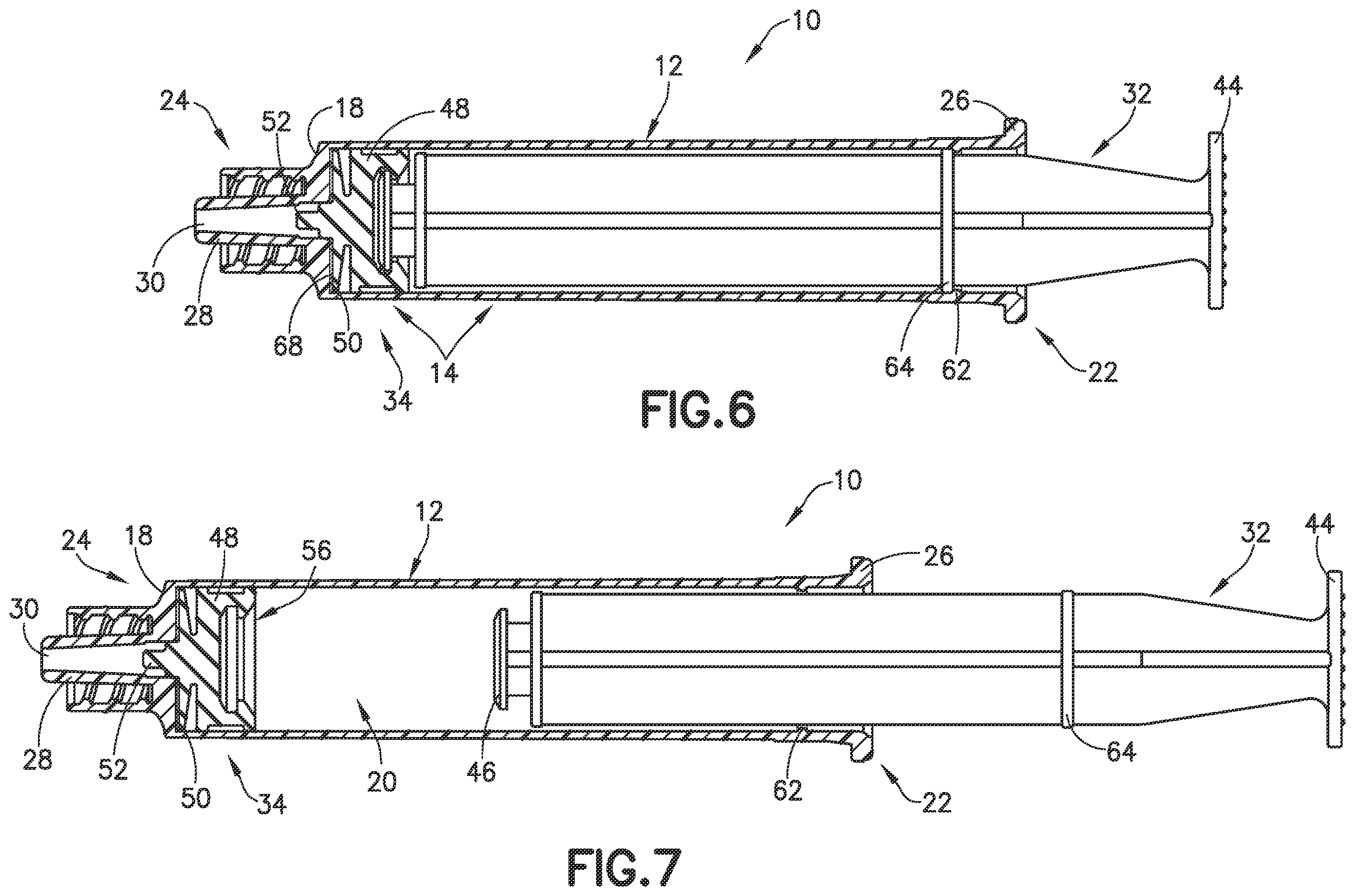 Patent US12599727 Figure 5 – Syringe with suction-based automatic disabling