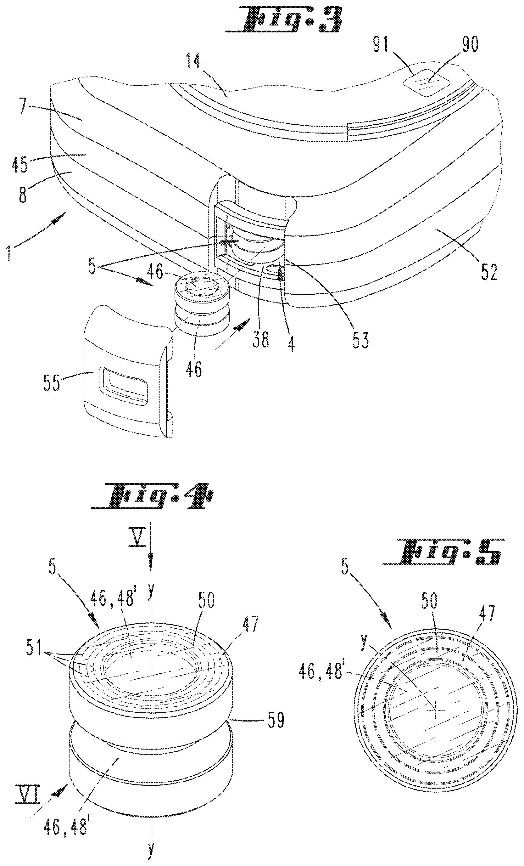 Patent US12599728 Figure 2 – Device for inhaling powder-type substances, substance container for a device of this type and method for filling a device of this type