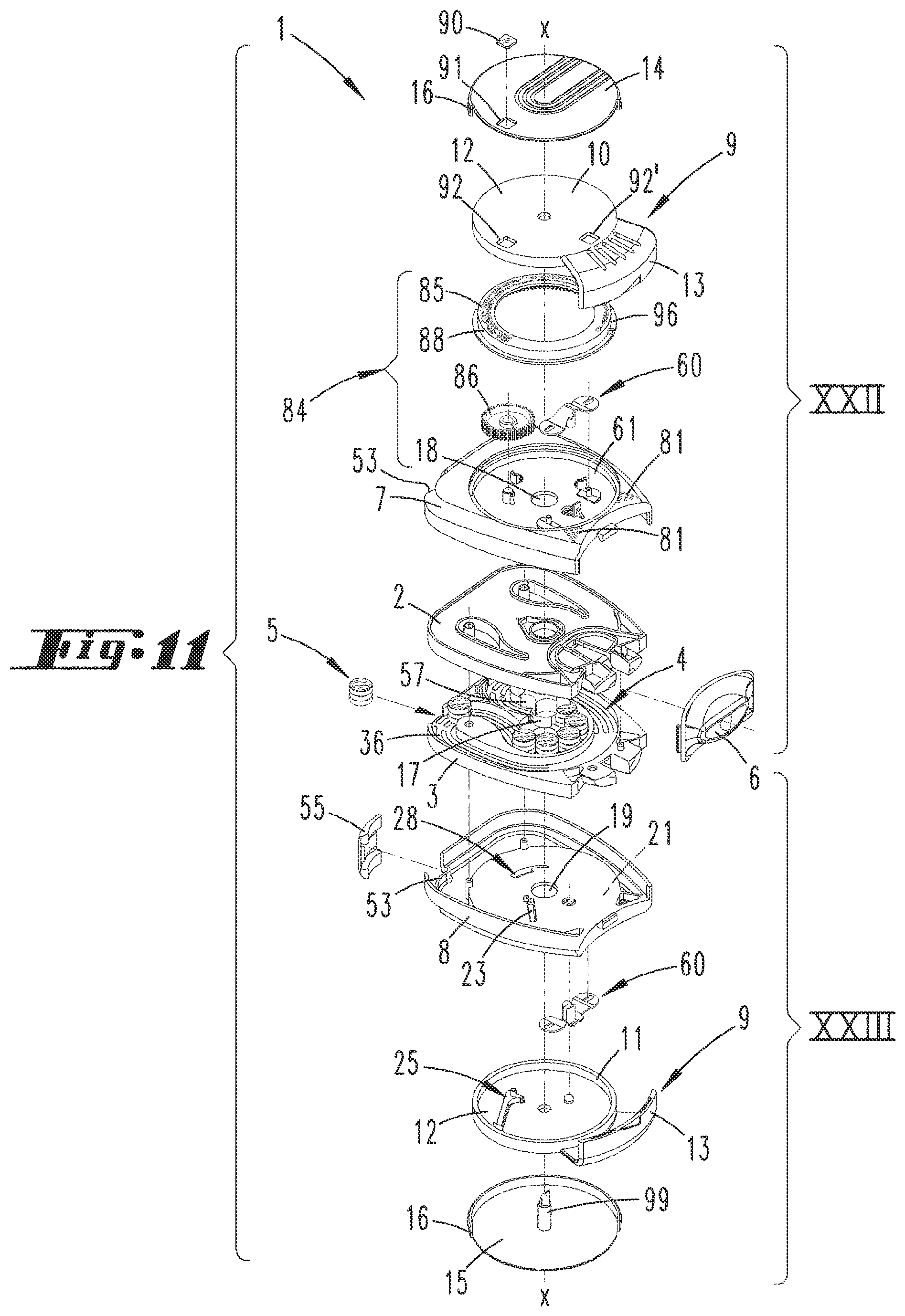 Patent US12599728 Figure 4 – Device for inhaling powder-type substances, substance container for a device of this type and method for filling a device of this type