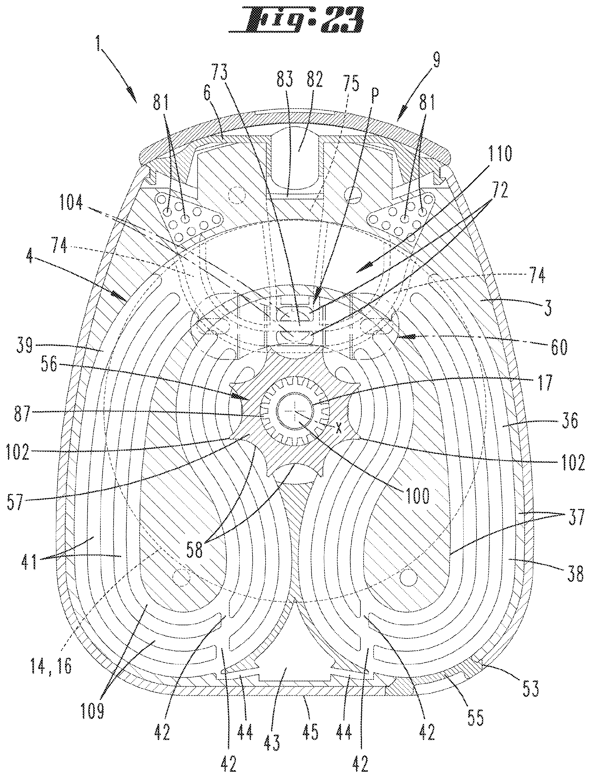 Patent US12599728 Figure 15 – Device for inhaling powder-type substances, substance container for a device of this type and method for filling a device of this type