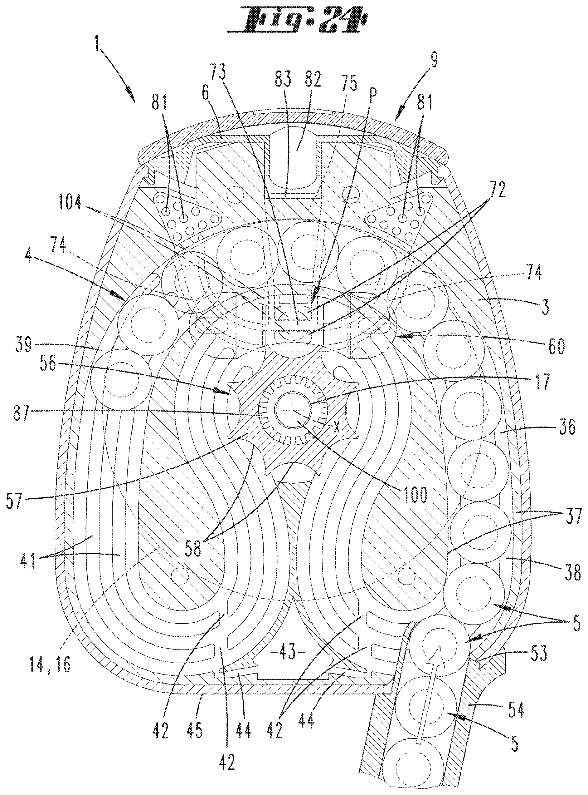 Patent US12599728 Figure 17 – Device for inhaling powder-type substances, substance container for a device of this type and method for filling a device of this type