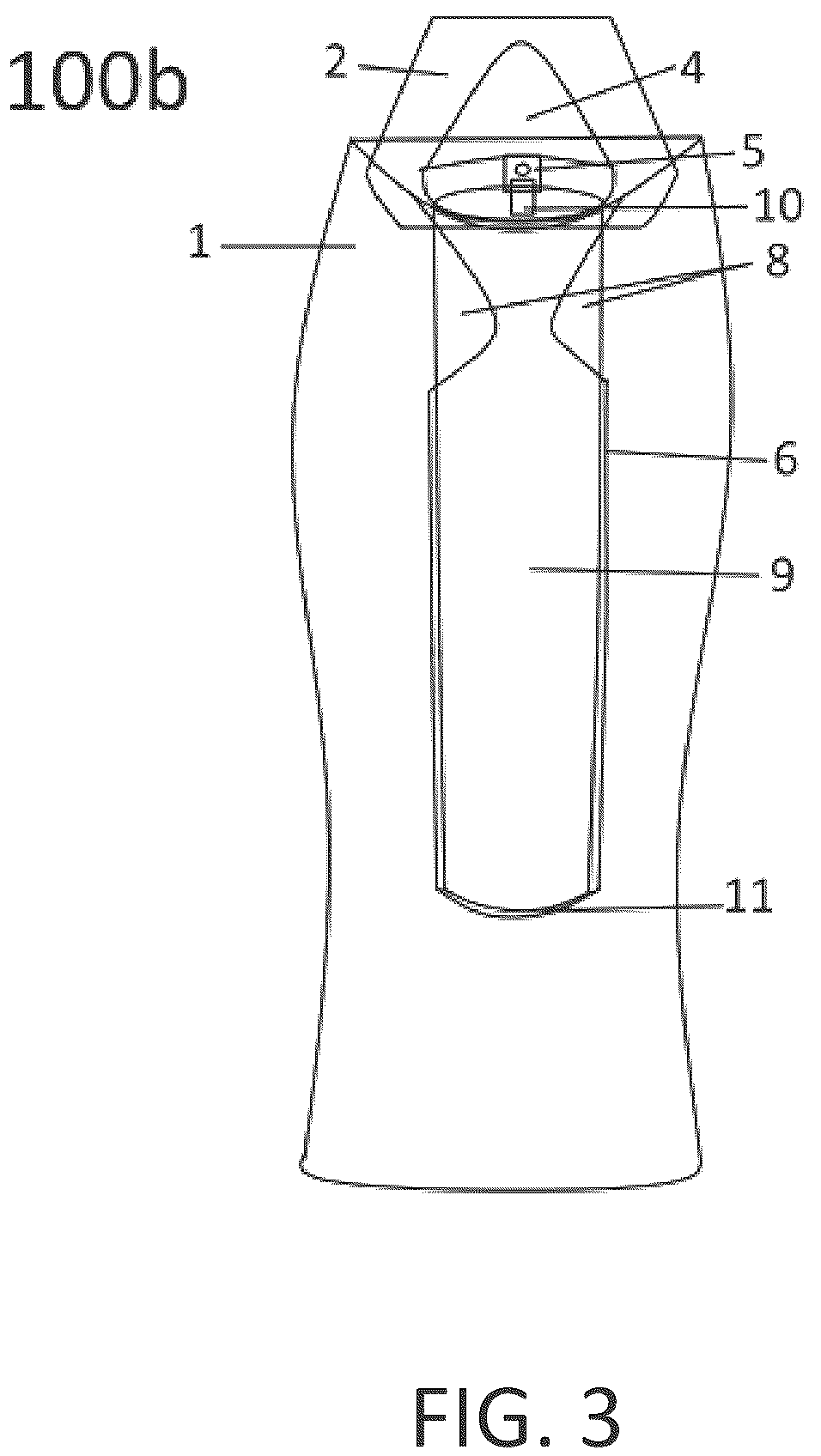 Patent US12599729 Figure 3 – Personal container with attachment mechanism