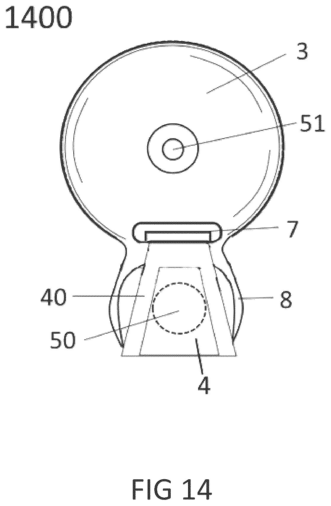 Patent US12599729 Figure 14 – Personal container with attachment mechanism