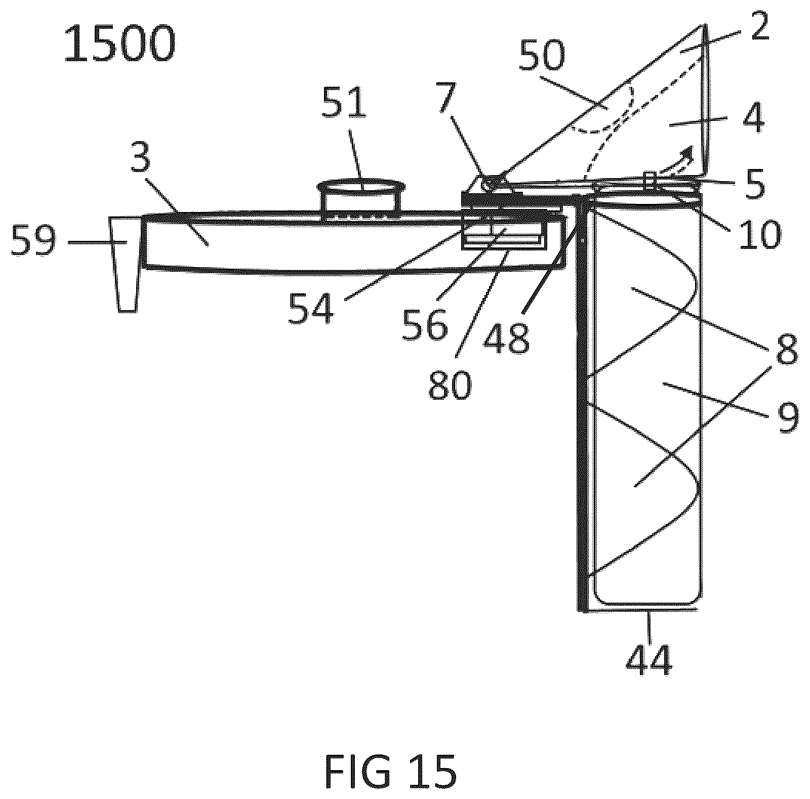 Patent US12599729 Figure 15 – Personal container with attachment mechanism